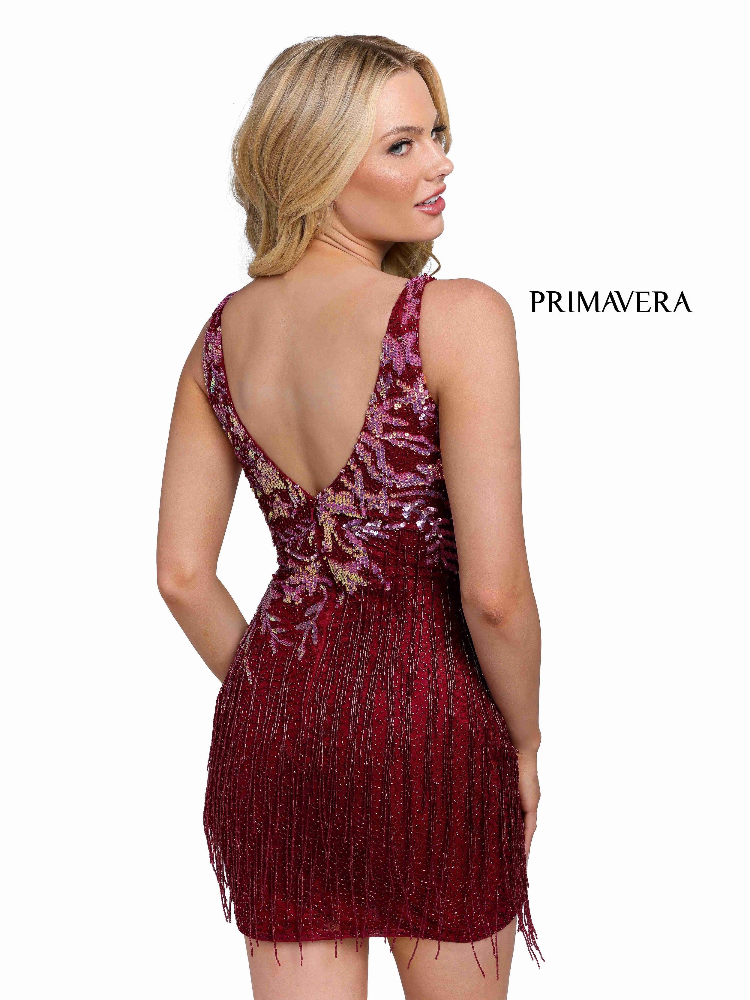 Primavera Couture Short Fitted Prom Dress 3805 - The Dress Outlet