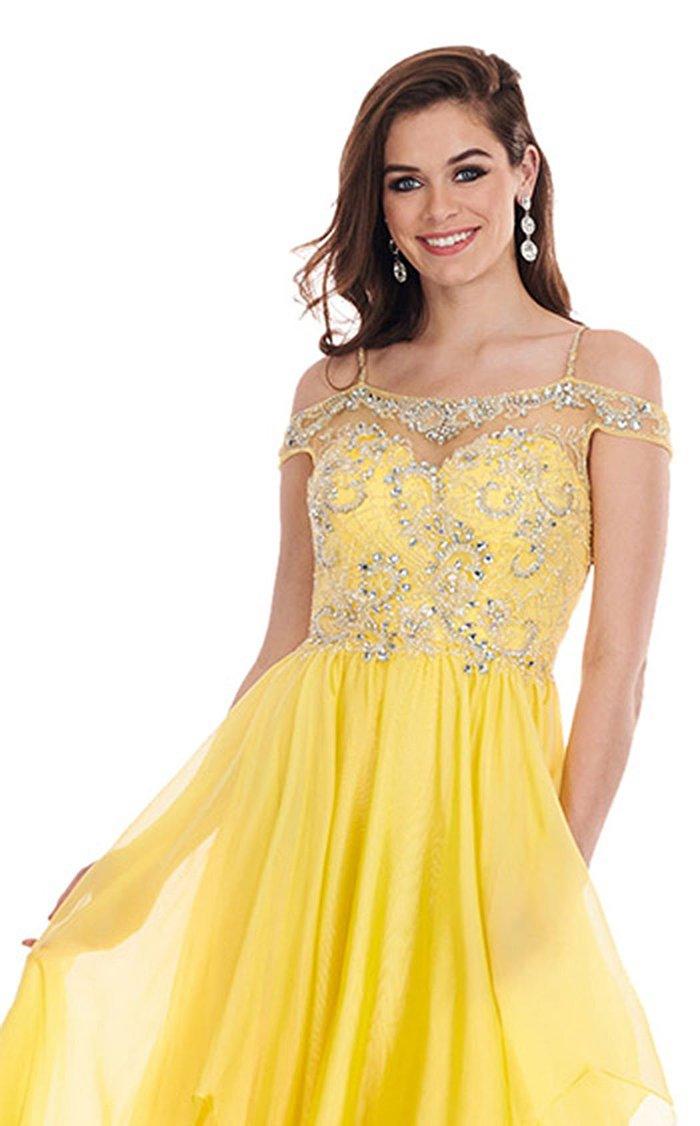 Rachel Allan Long Off Shoulder Prom Dress 6591 - The Dress Outlet