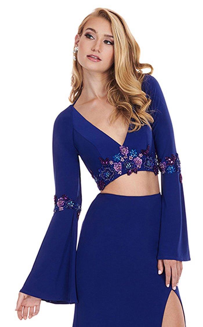 Rachel Allan Long Sleeve Two Piece Prom Dress 6585 - The Dress Outlet