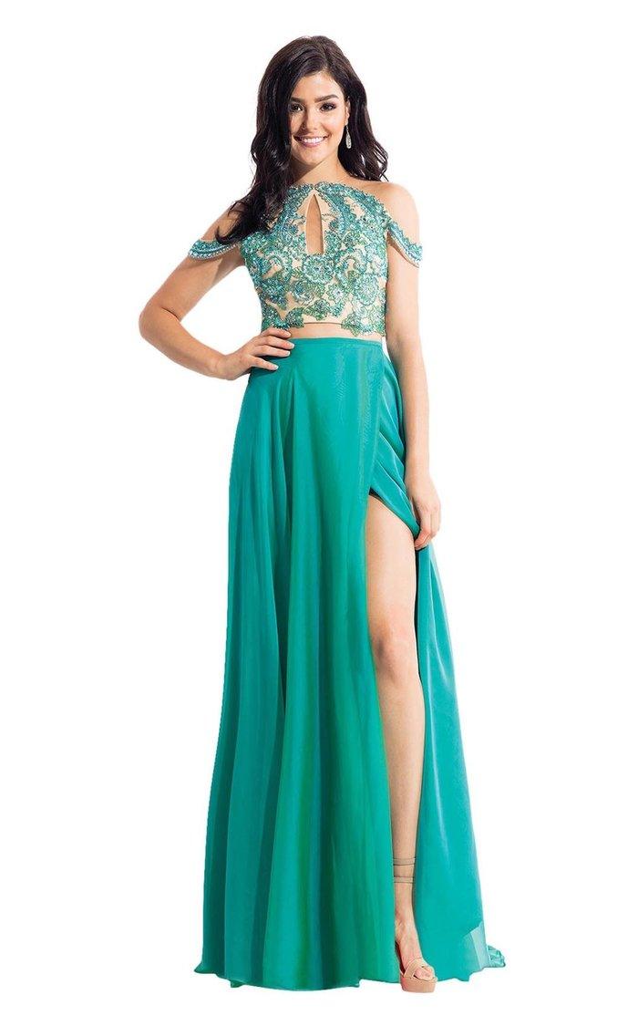 Rachel Allan Prom Formal Two Piece Long Dress 6109 - The Dress Outlet