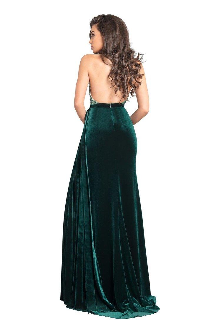 Rachel Allan Prom Long Beaded Halter Dress 8345 - The Dress Outlet