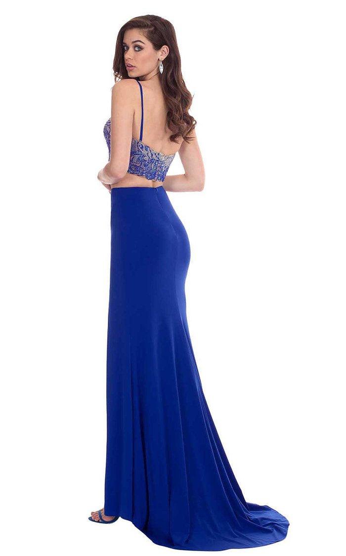 Rachel Allan Prom Long Two Piece Beaded Dress 6599 - The Dress Outlet