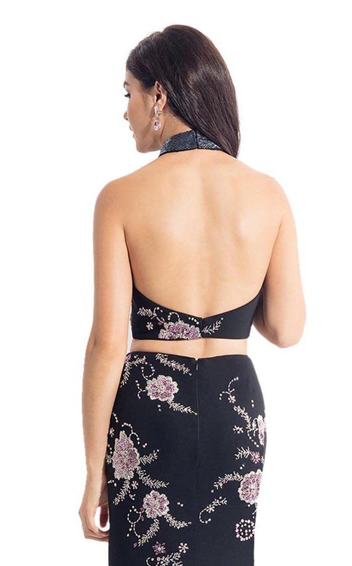 Rachel Allan Prom Long Two Piece Floral Dress 6086 - The Dress Outlet