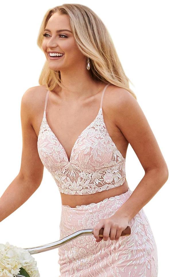 Rachel Allan Prom Long Two Piece Formal Gown 7072CL - The Dress Outlet