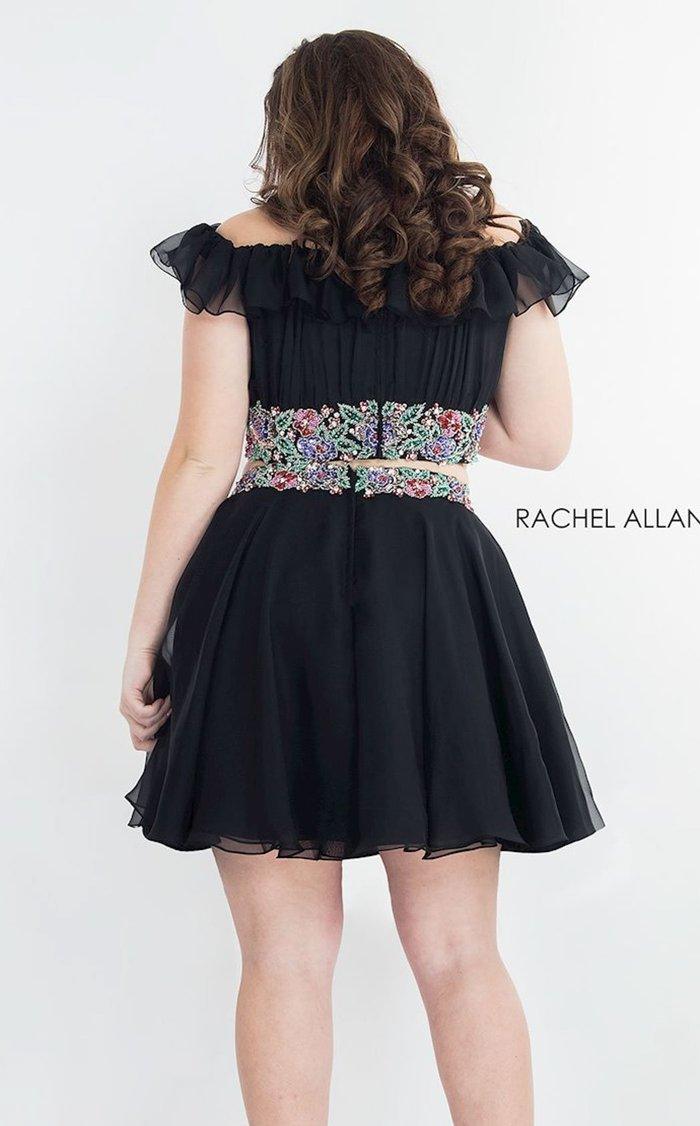 Rachel Allan Short Off Shoulder Plus Size Dress 4808 - The Dress Outlet