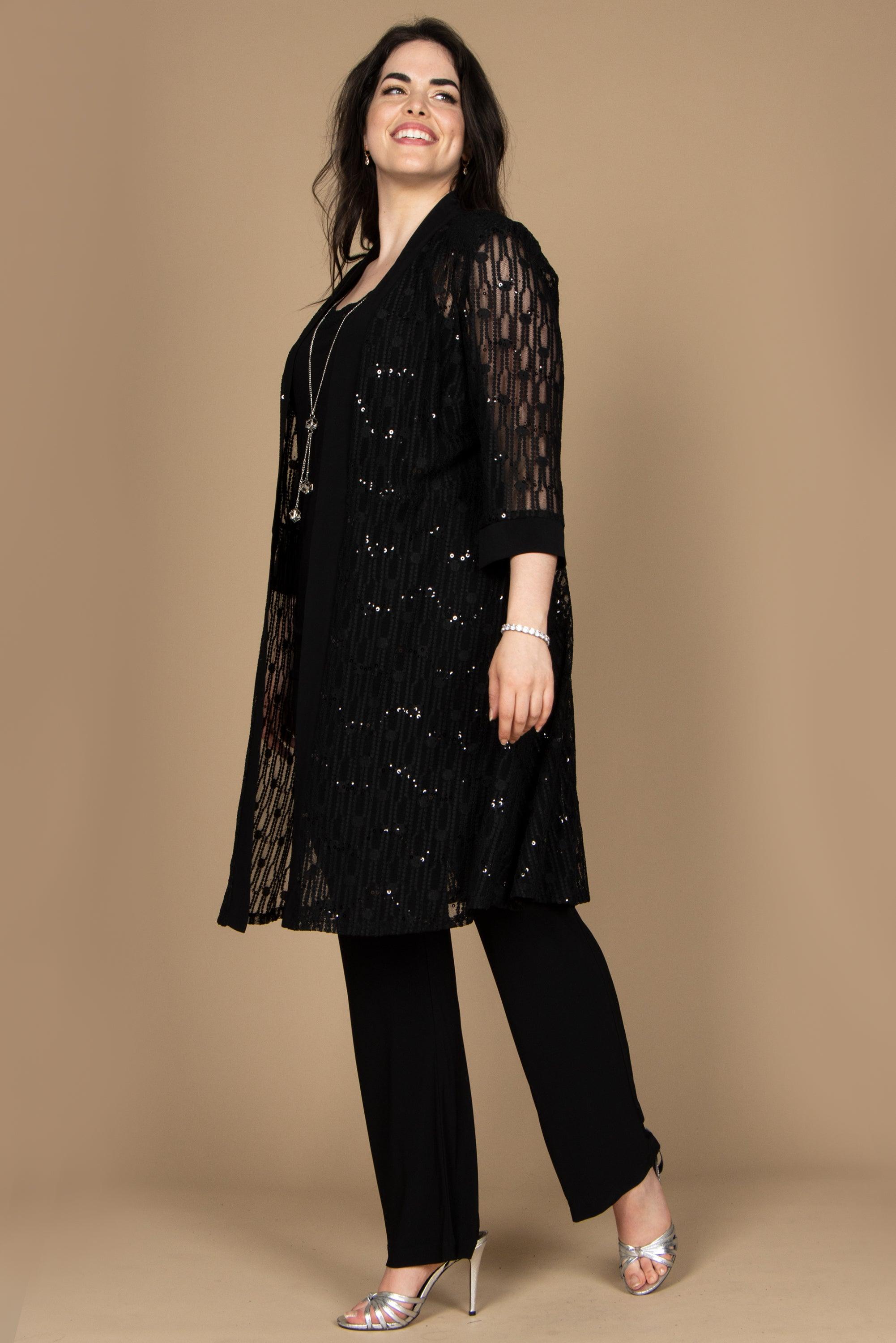 Black R&M Richards 7914 Formal Duster Pant Suit for $98.99 – The
