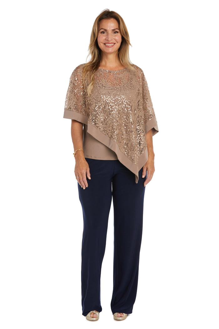 R&M Richards Formal Lace Poncho Top 2117 - The Dress Outlet