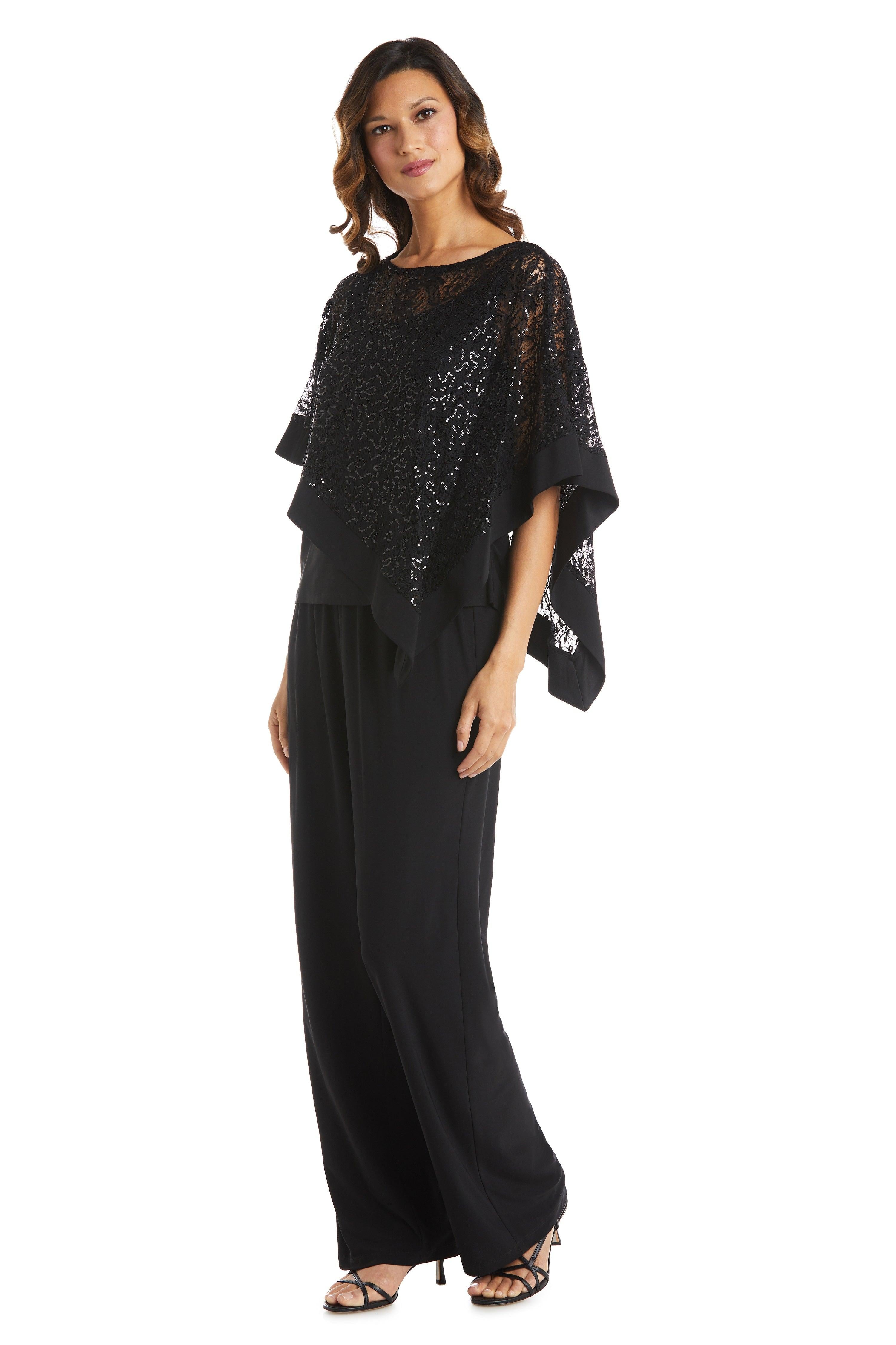 R&M Richards Formal Lace Poncho Top 2117 - The Dress Outlet