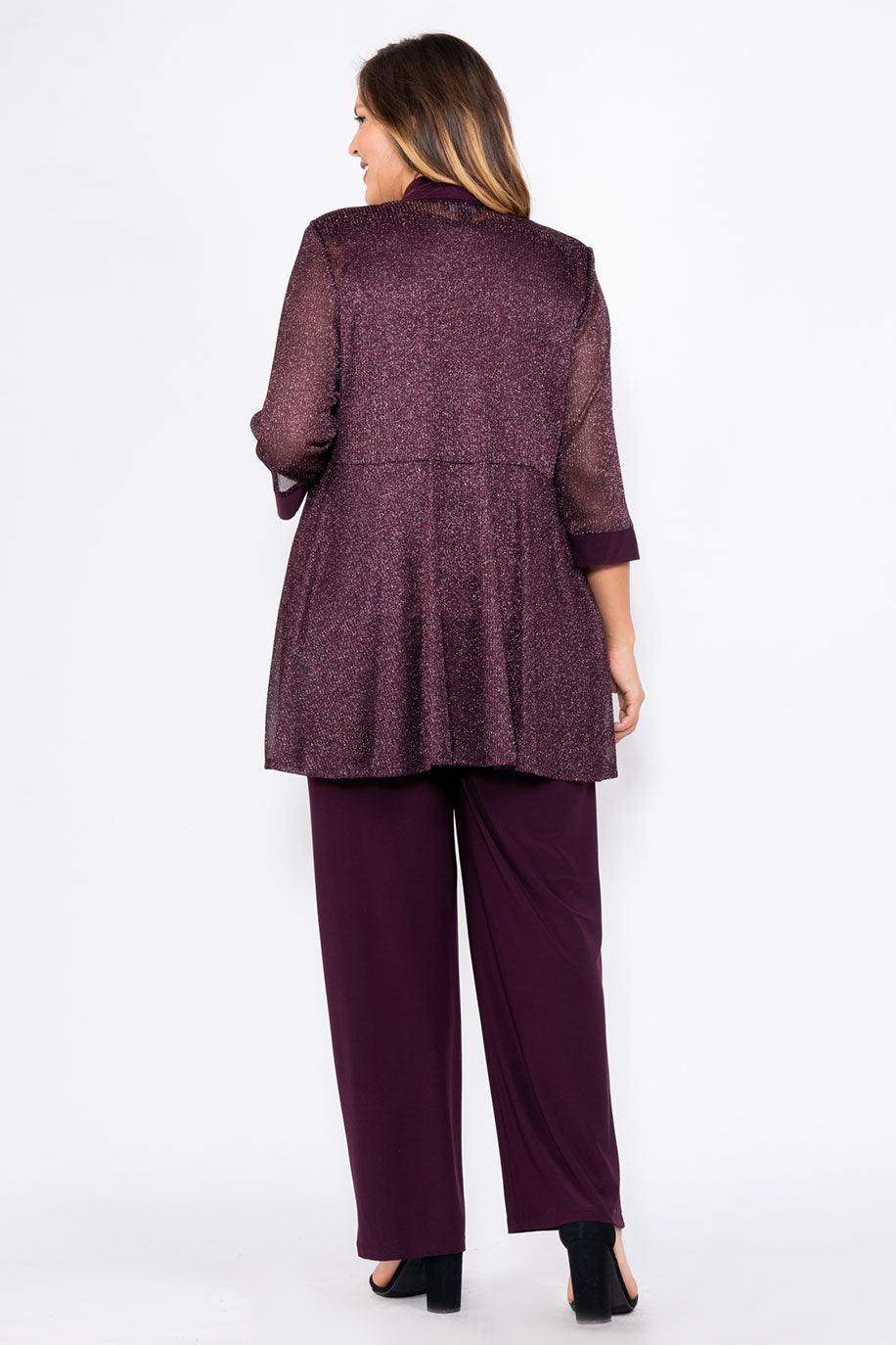 R&M Richards Formal Metallic Petite Pant Suit 1782P - The Dress Outlet