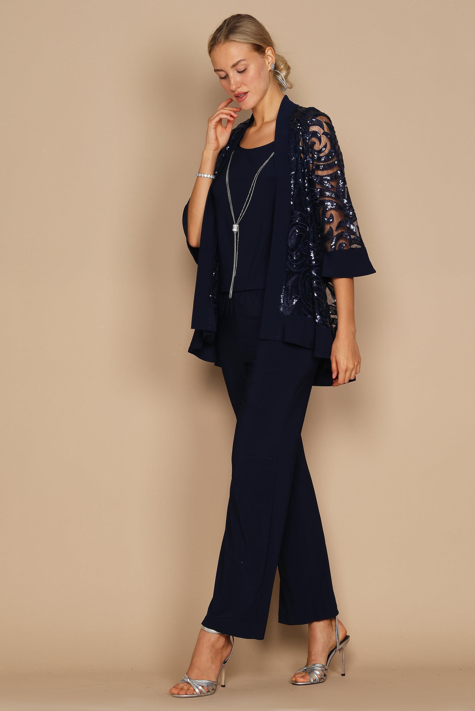R&M Richards 2343P Formal Petite Pant Suit