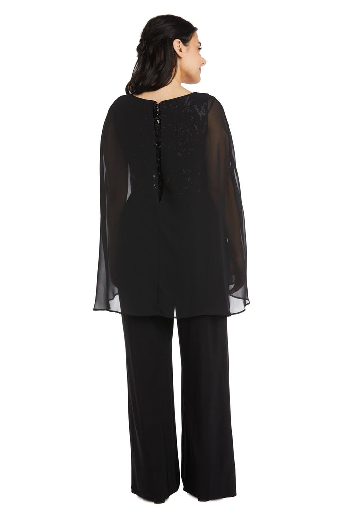 R&M Richards Formal Petite Chiffon Jumpsuit 7539P - The Dress Outlet