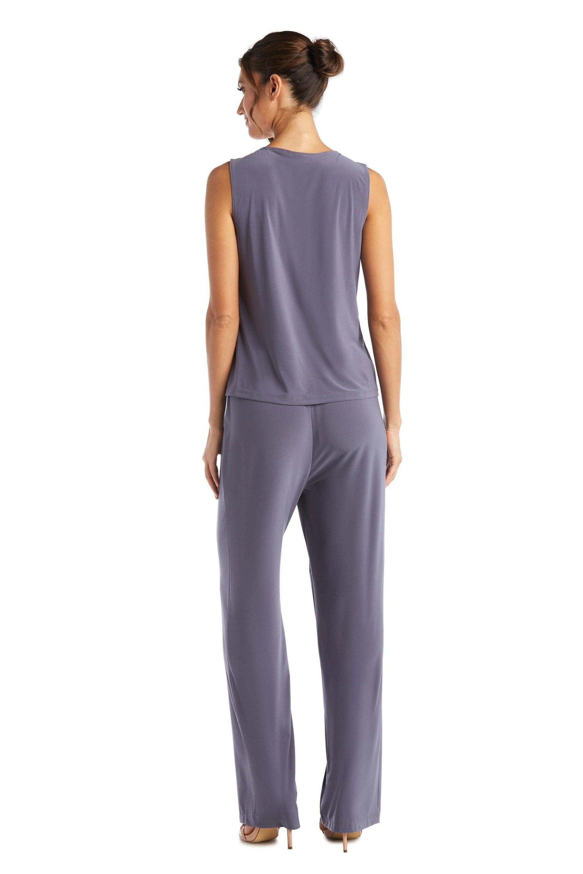 R&M Richards 7241P Formal Petite Duster Pant Suit