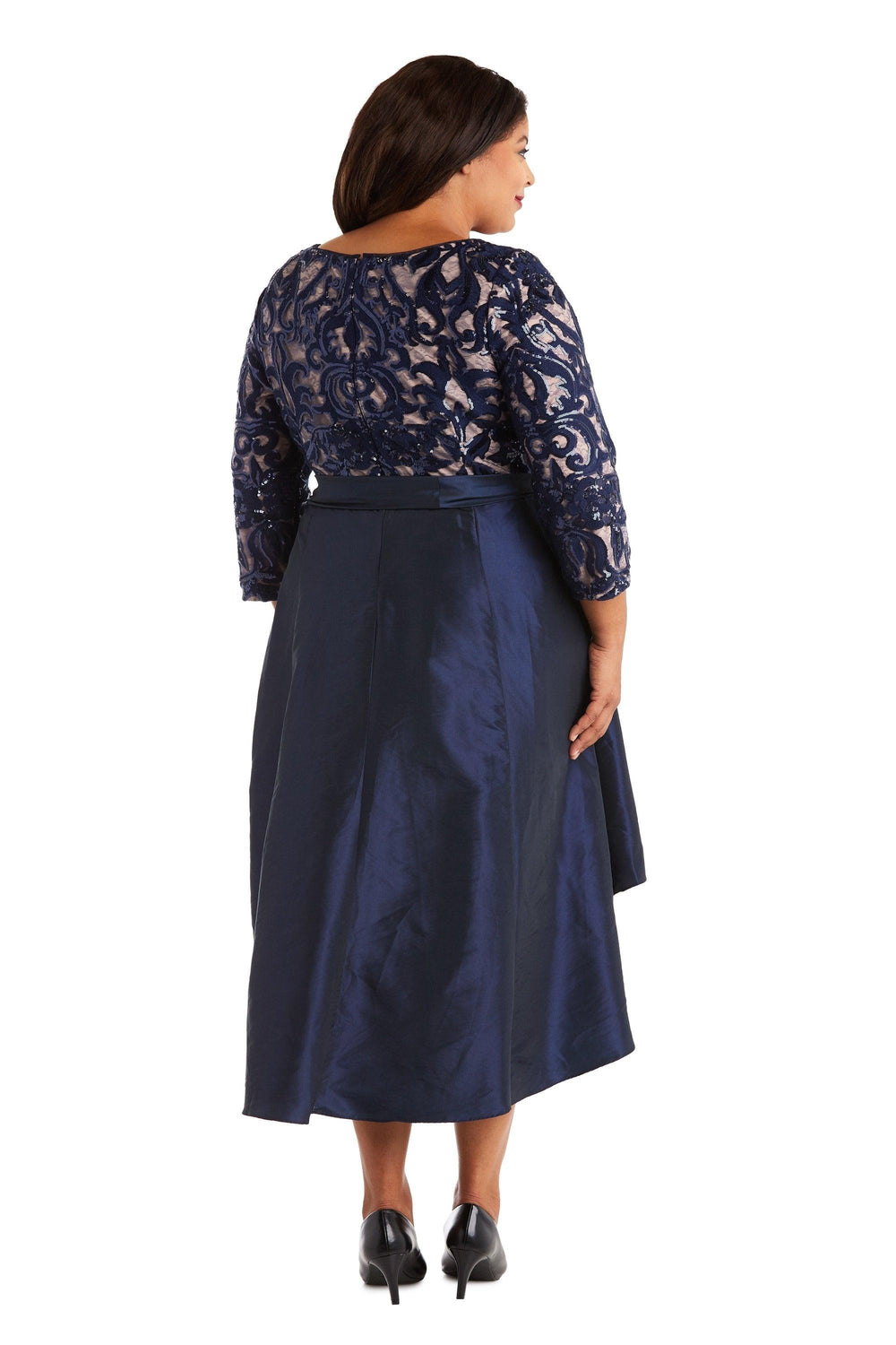 R&M Richards High Low Plus Size Dress 5766W - The Dress Outlet