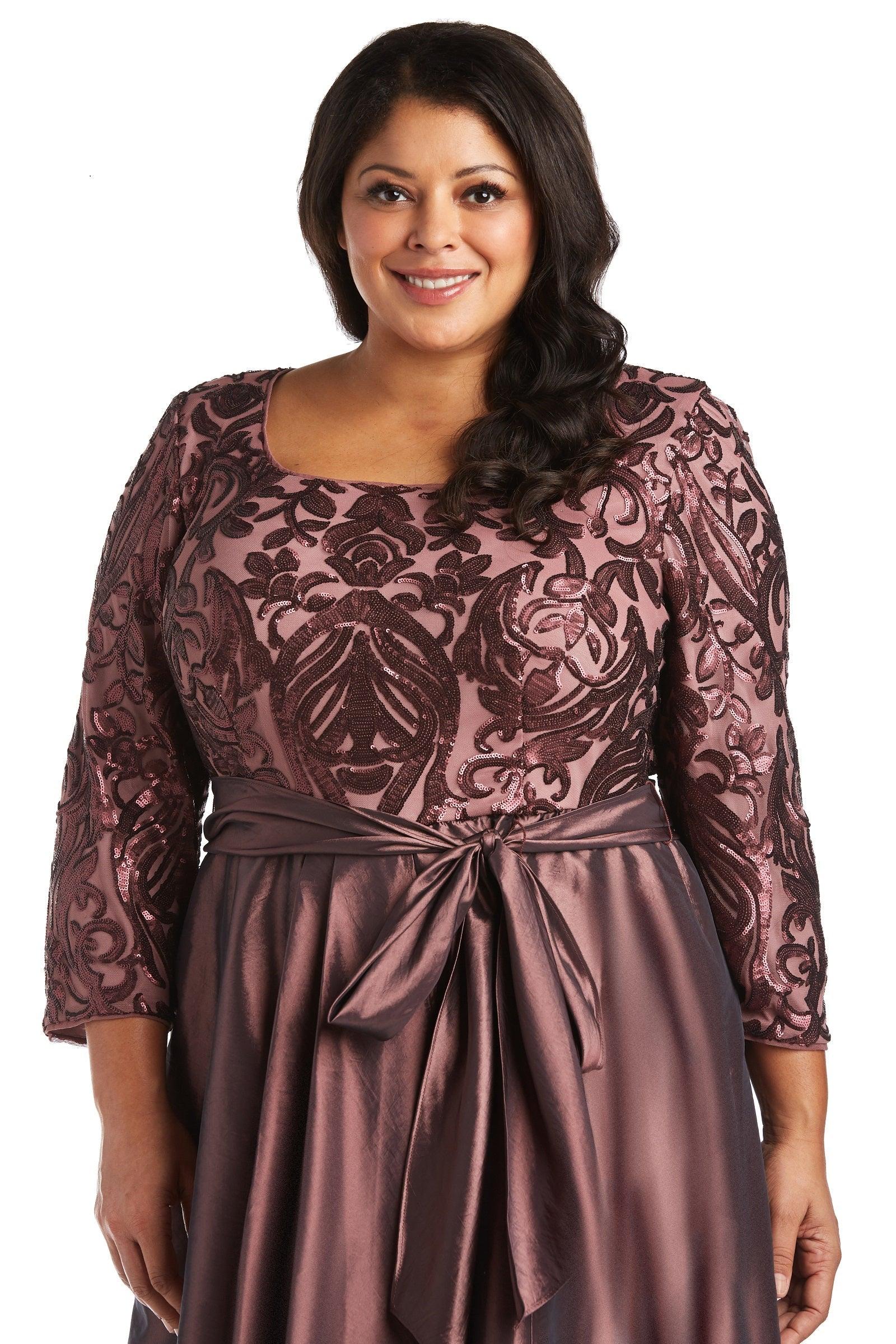 R&M Richards 7406W High Low Plus Size Party Dress