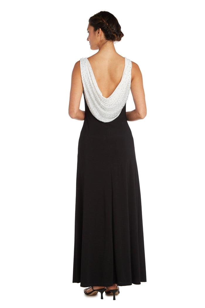 R&M Richards Long Formal Beaded Dress 9773 - The Dress Outlet