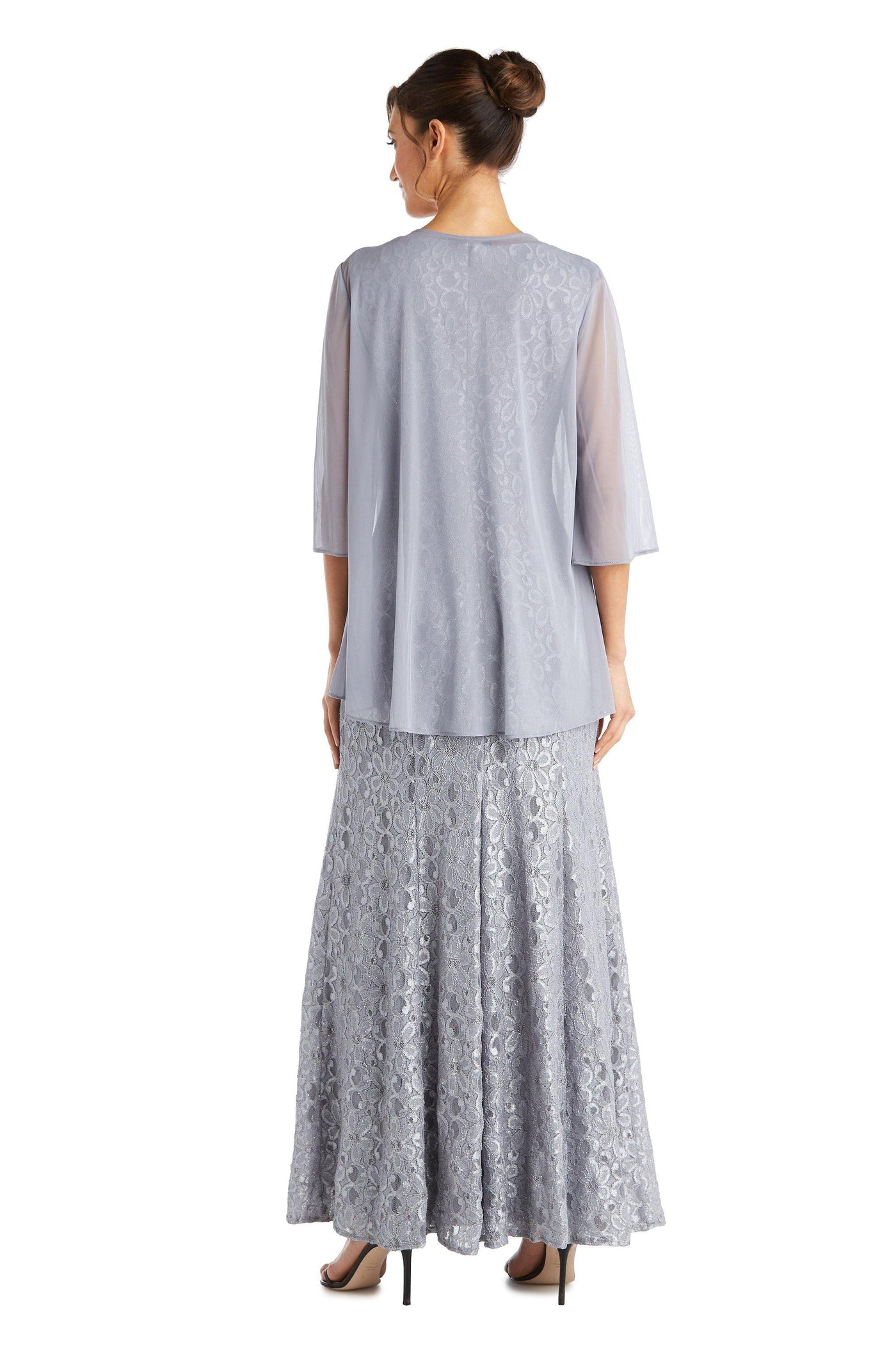 R&M Richards Long Formal Beaded Petite Dress 2382P - The Dress Outlet