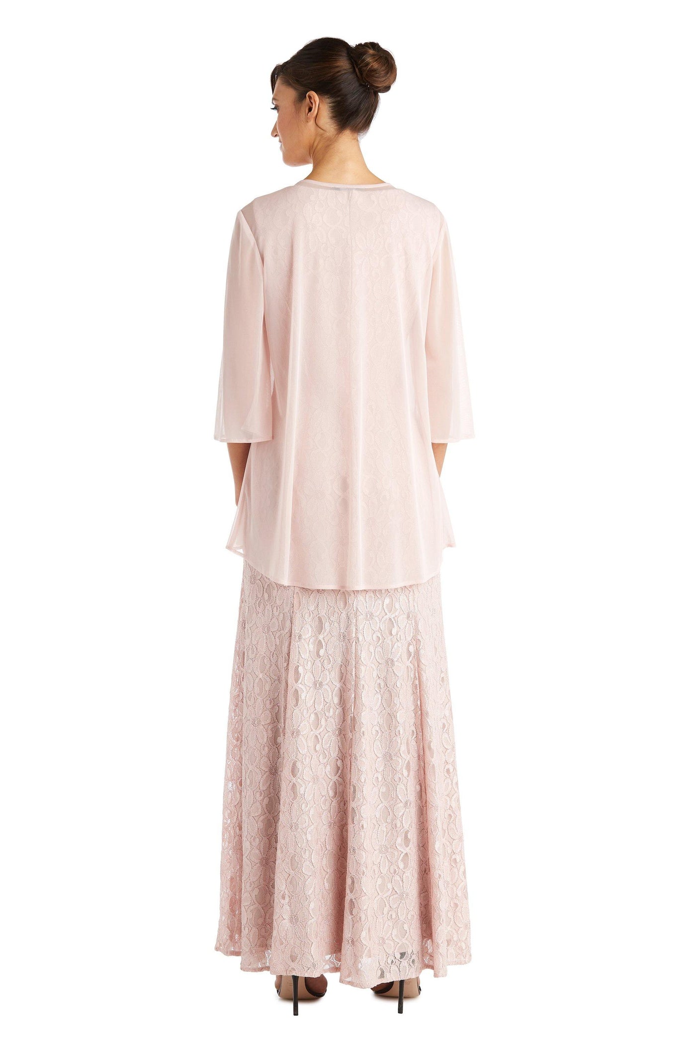 R&M Richards Long Formal Beaded Petite Dress 2382P - The Dress Outlet