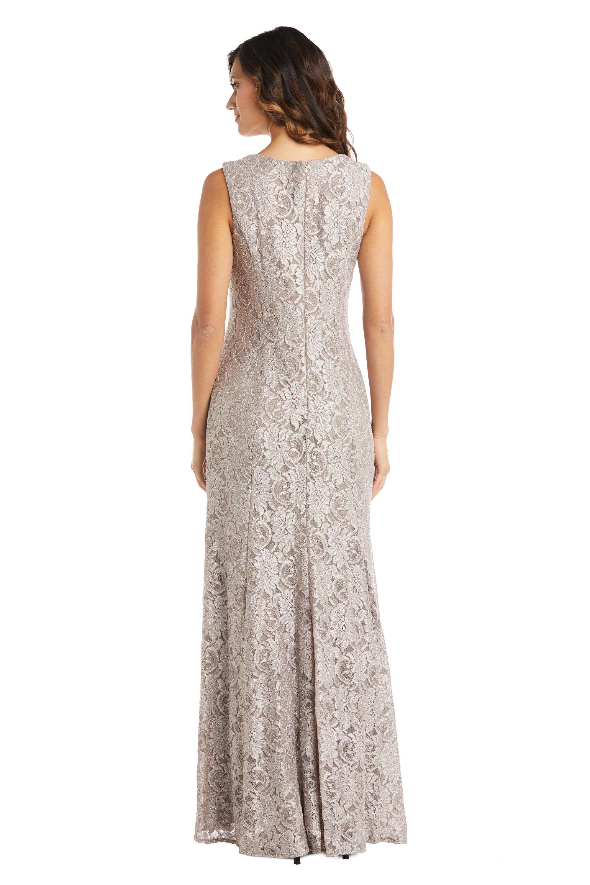 R&M Richards Long Formal Beaded Petite Dress 2552P - The Dress Outlet