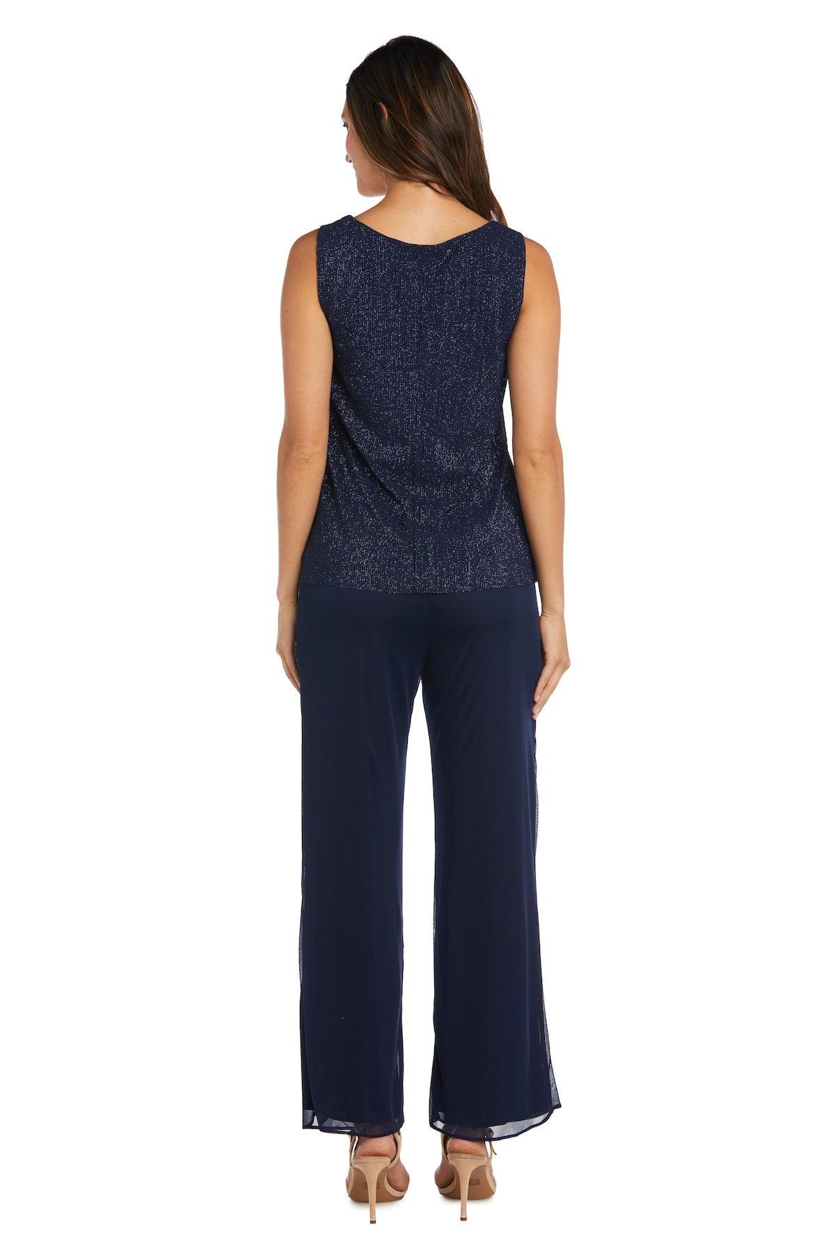 R&M Richards Long Formal Chiffon Pant Suit Sale - The Dress Outlet