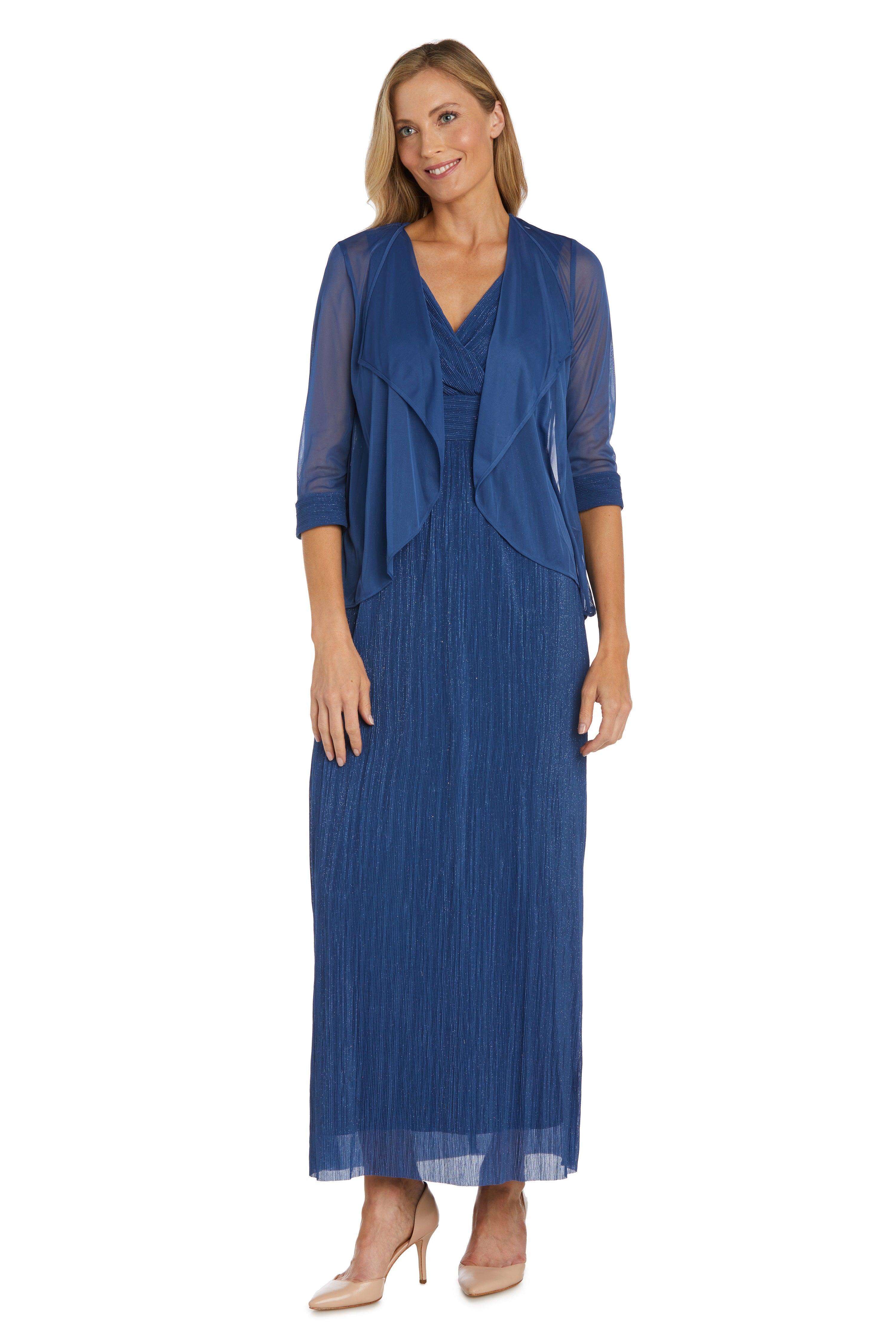 R&M Richards Long Formal Petite Jacket Dress 2475P - The Dress Outlet