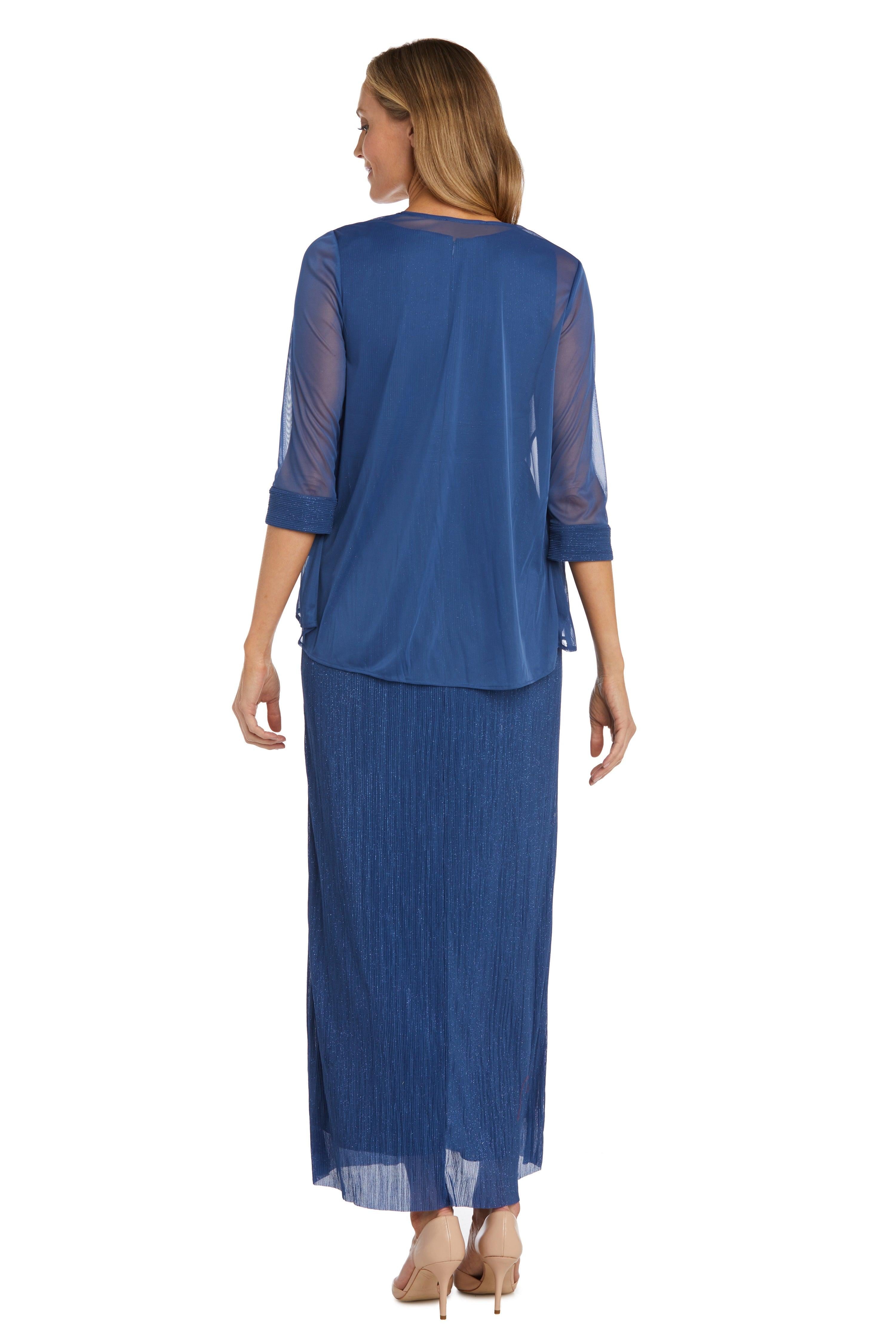 R&M Richards Long Formal Petite Jacket Dress 2475P - The Dress Outlet