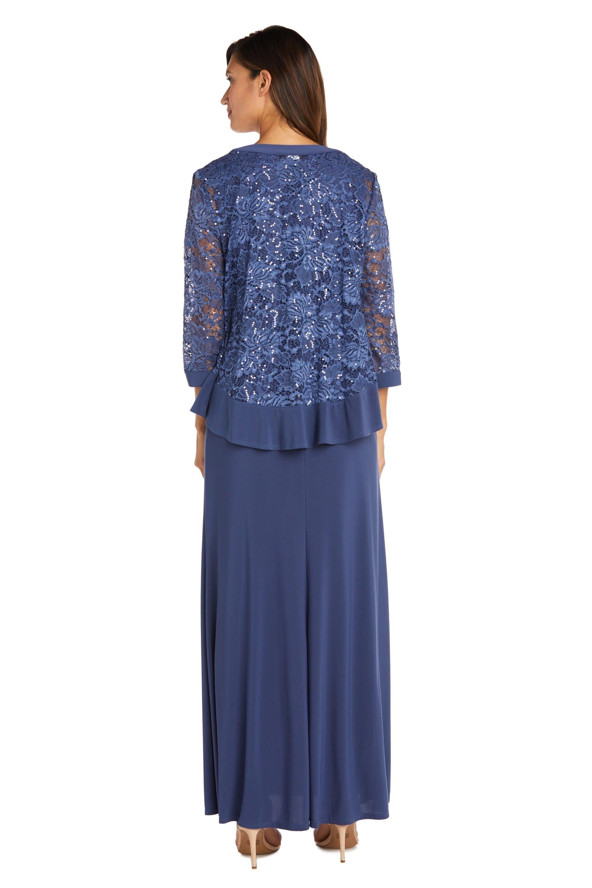 R&M Richards Long Formal Petite Jacket Dress 3785P - The Dress Outlet