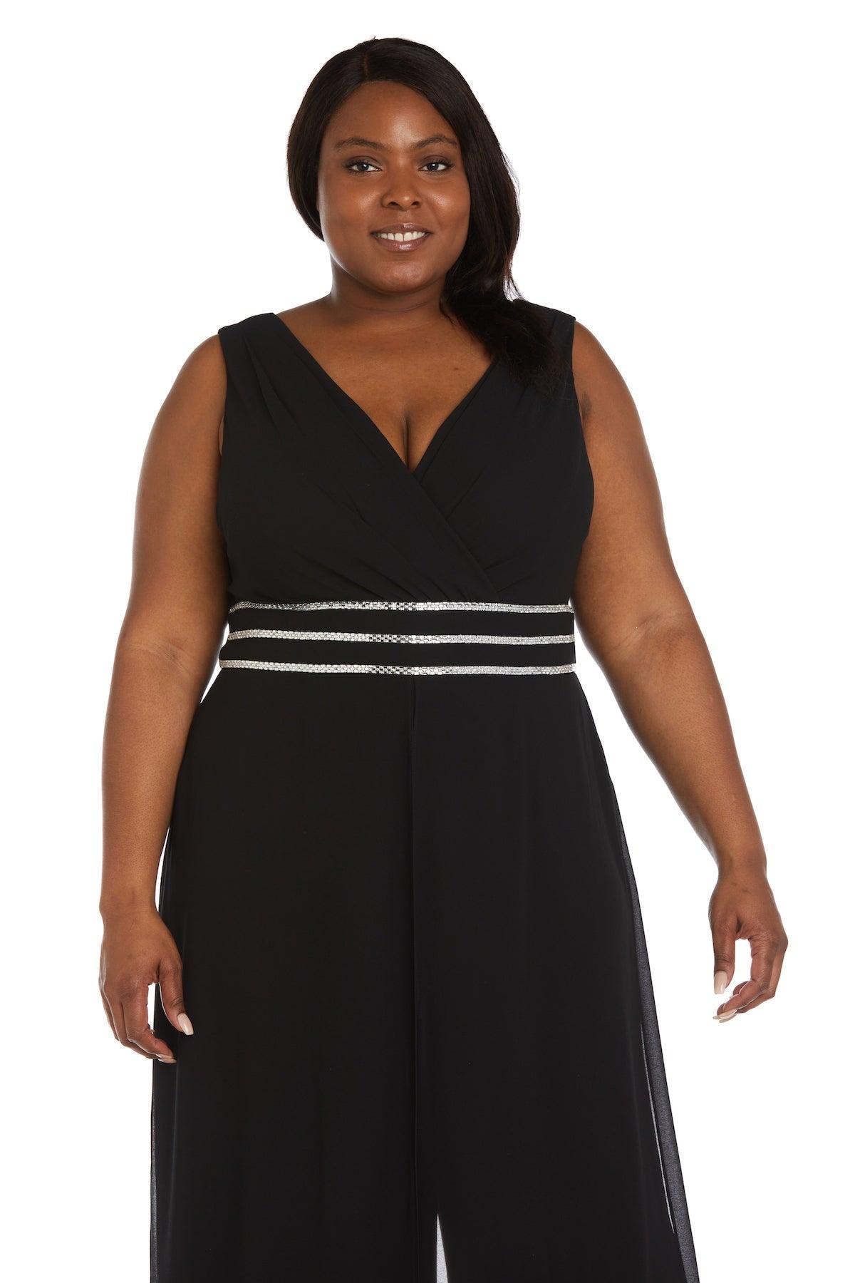 R&M Richards Long Formal Plus Size Jumpsuit 9365W - The Dress Outlet