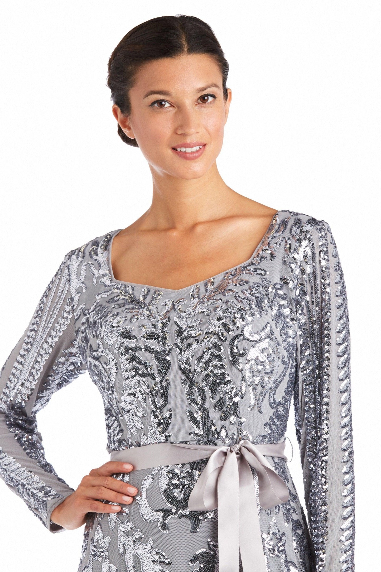 R&M Richards Long Mother of the Bride Dress 5623 - The Dress Outlet