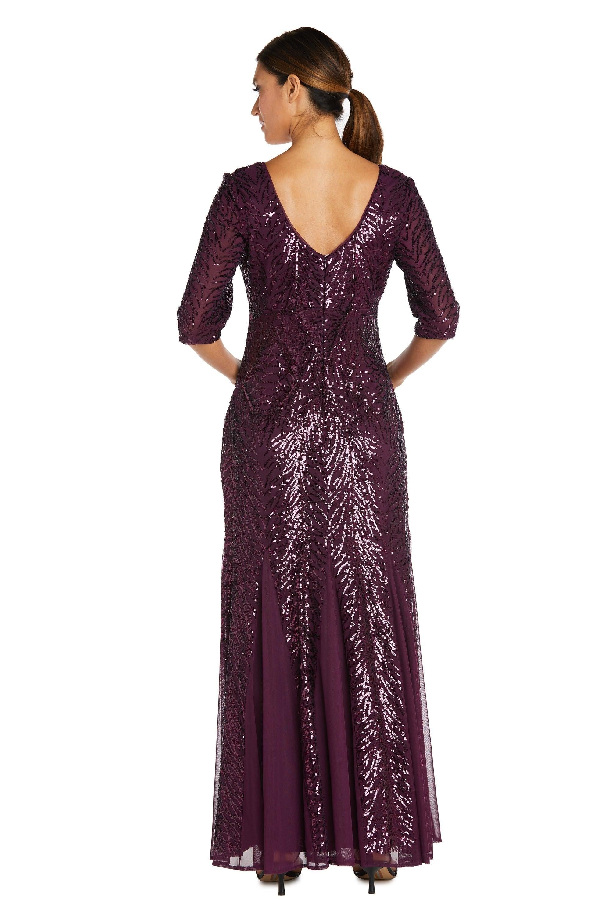 R&M Richards Long Mother of the Bride Dress 7565 - The Dress Outlet
