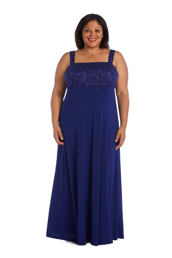 R&M Richards Long Plus Size Formal Dress 3606W - The Dress Outlet