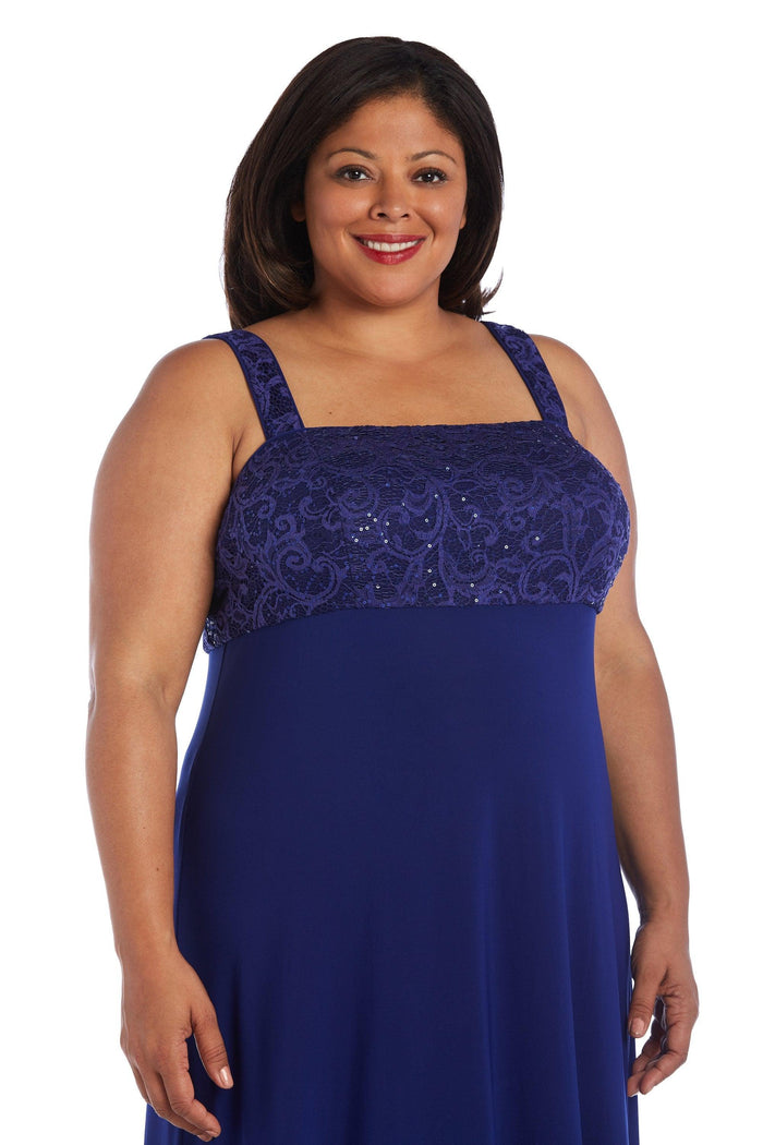 R&M Richards Long Plus Size Formal Dress 3606W - The Dress Outlet