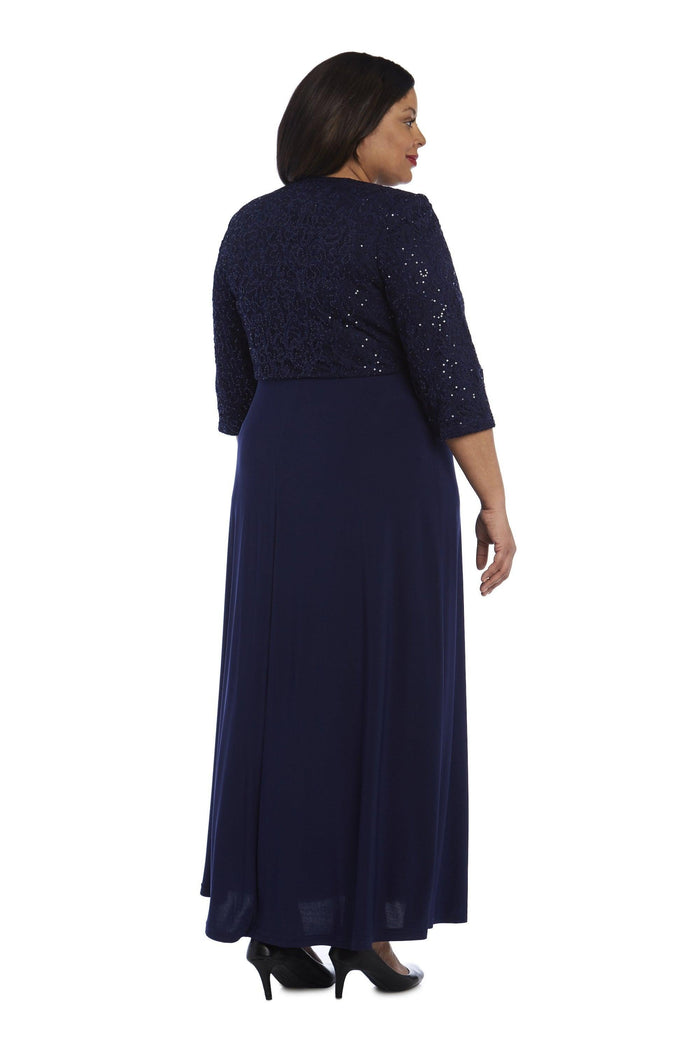 R&M Richards Long Plus Size Formal Dress 3606W - The Dress Outlet