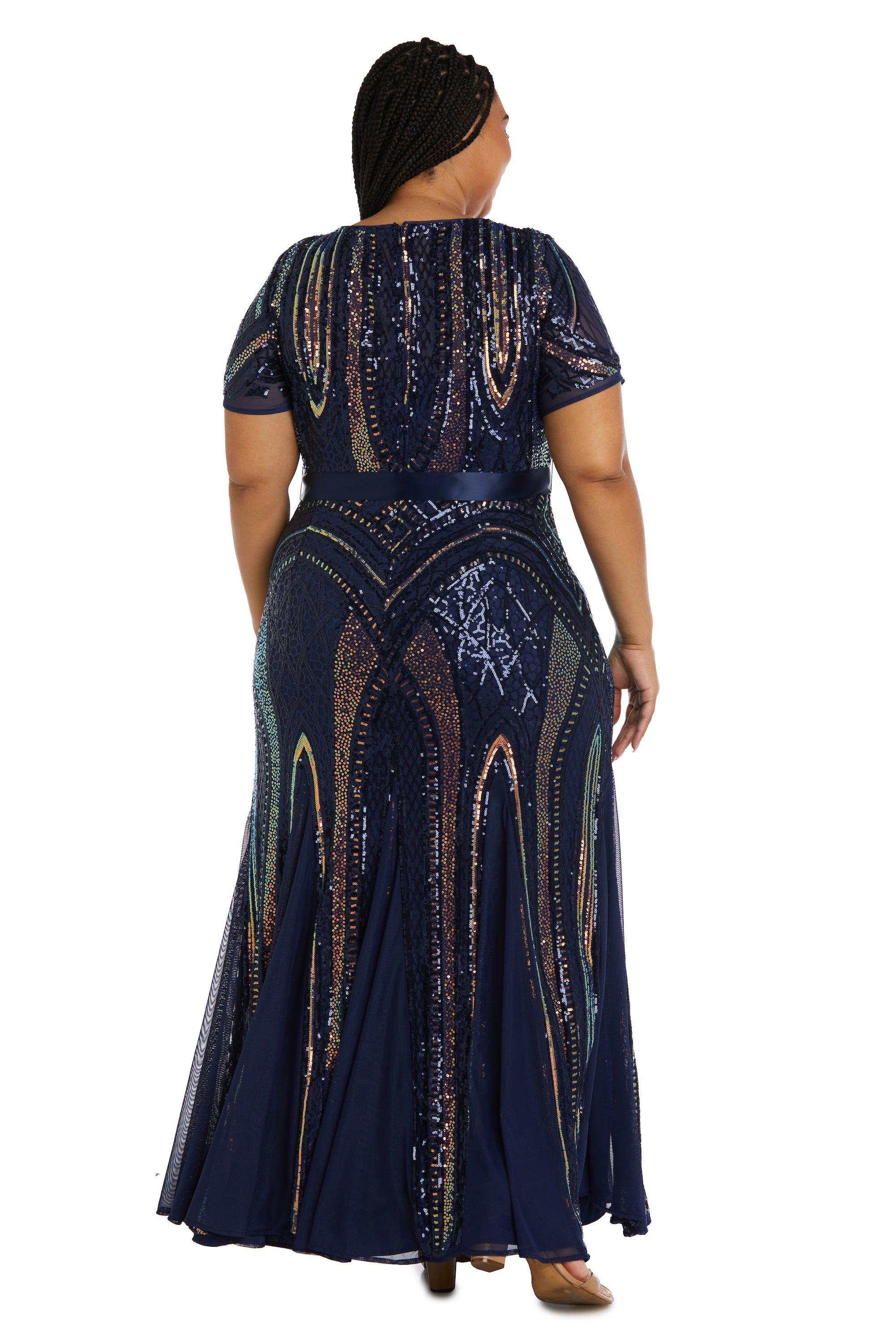 R&M Richards Long Plus Size Formal Dress 7965W - The Dress Outlet