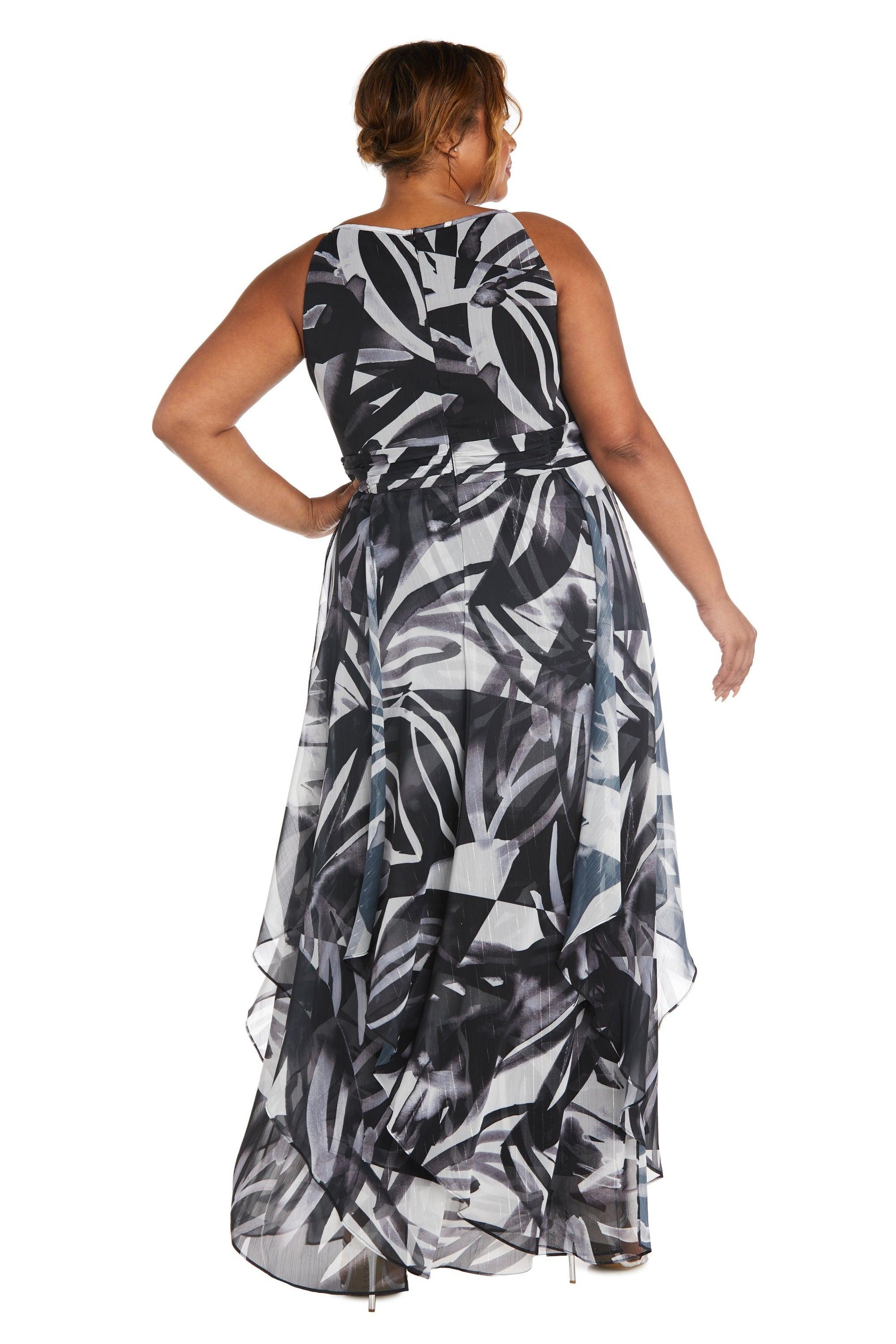 R&M Richards 7888W Long Plus Size Halter Dress