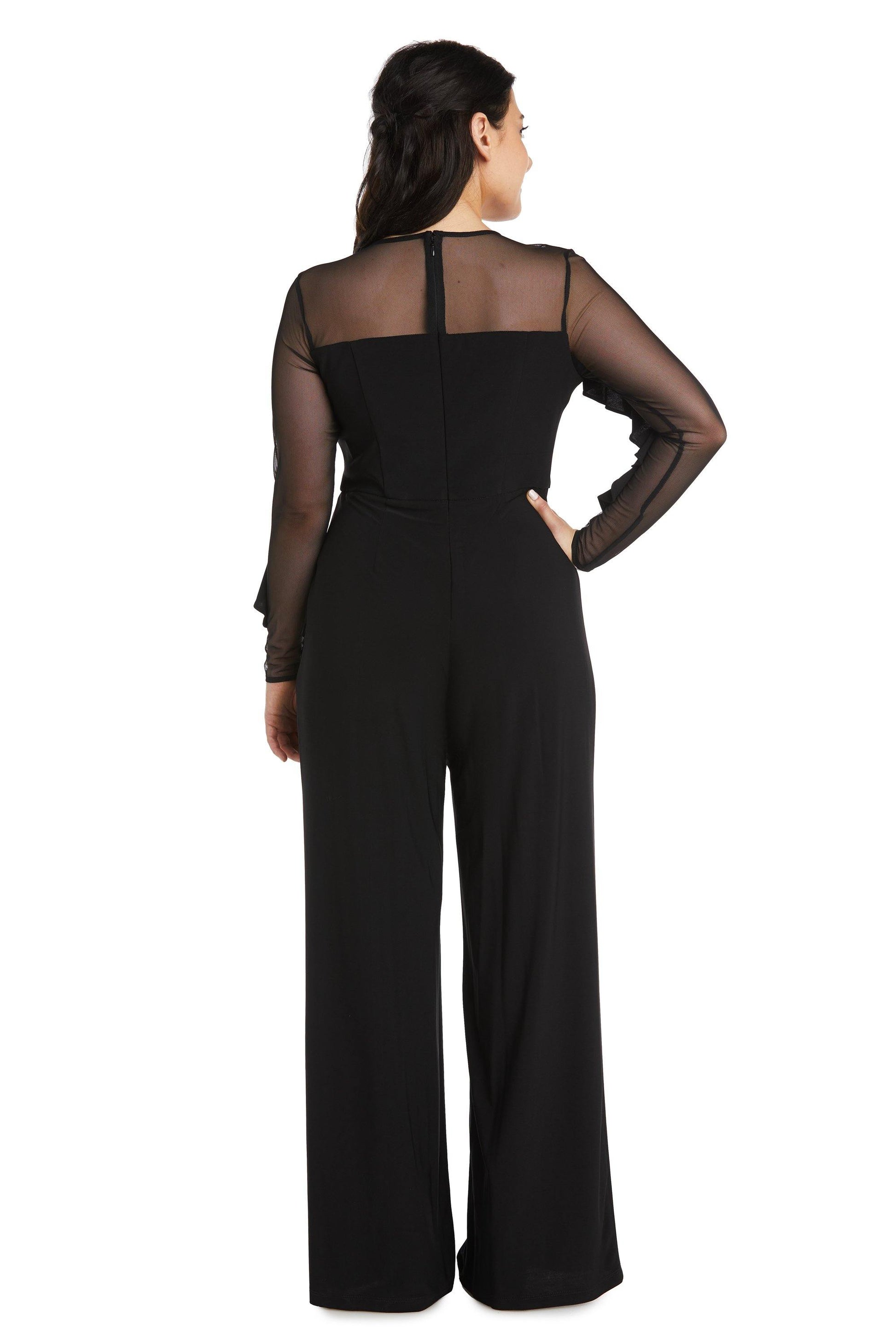 R&M Richards 2308P Long Sleeve Petite Jumpsuit