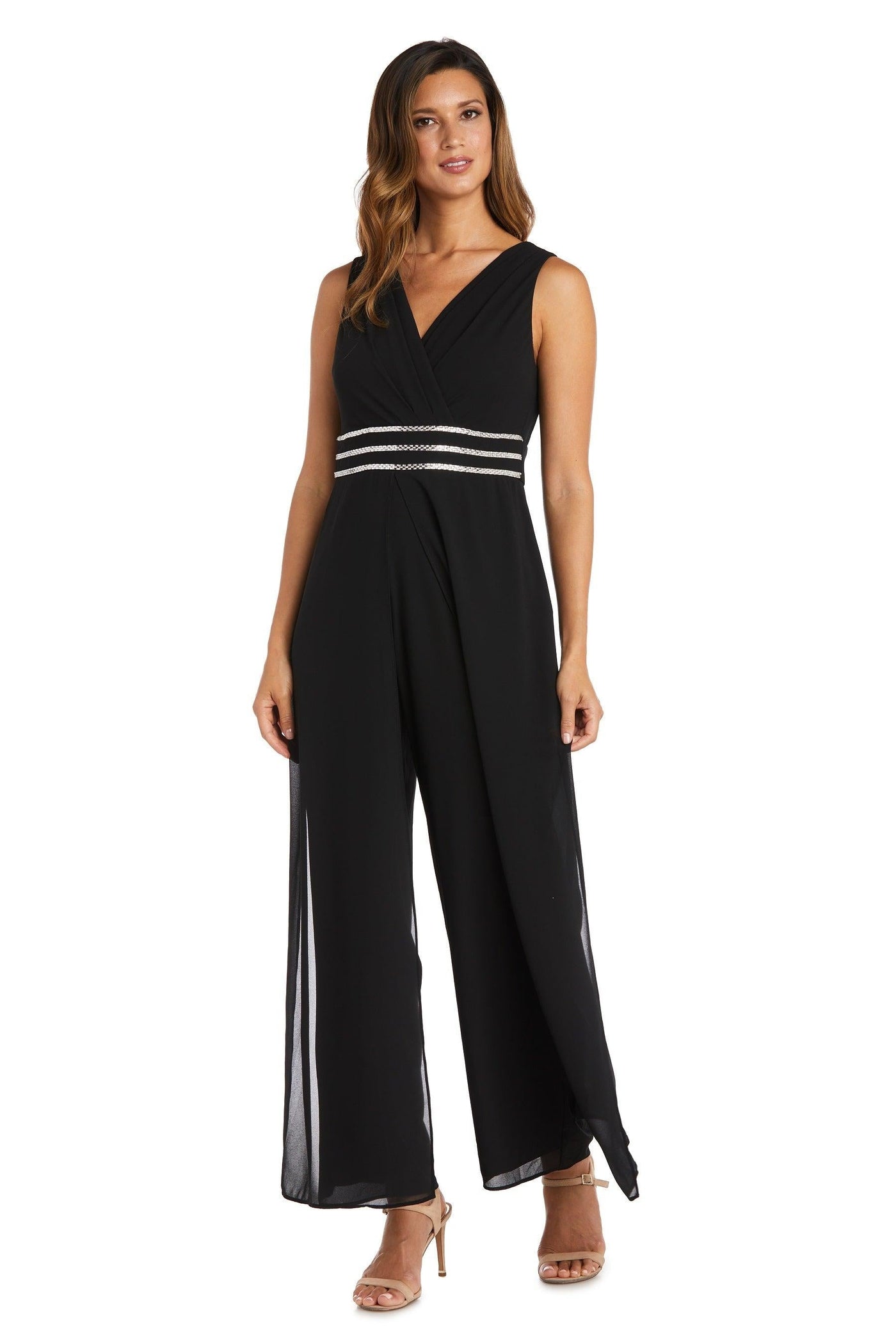 R&M Richards Long Sleeveless Formal Jumpsuit 9365 - The Dress Outlet