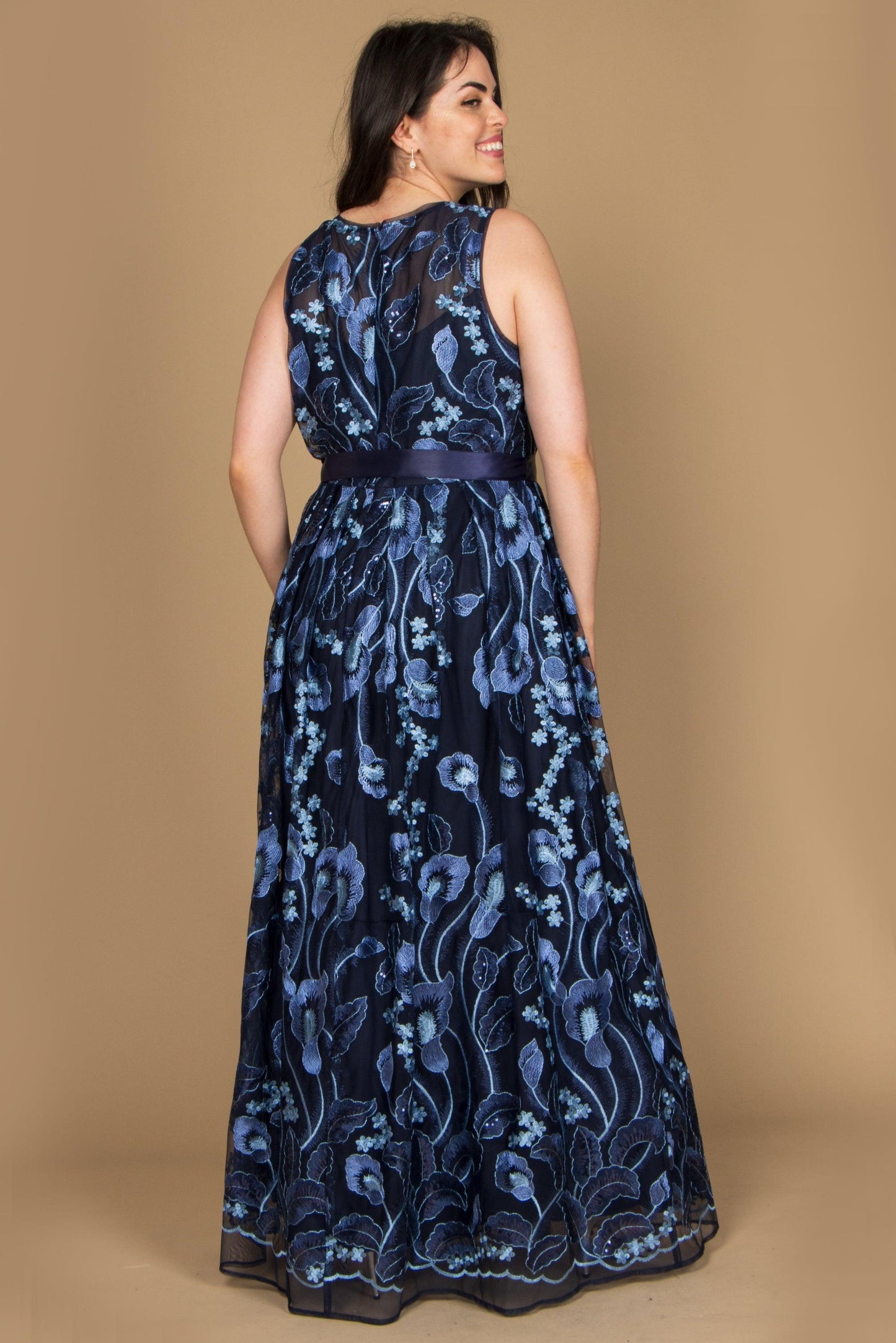 R&M Richards Long Sleeveless Maxi Dress Sale - The Dress Outlet
