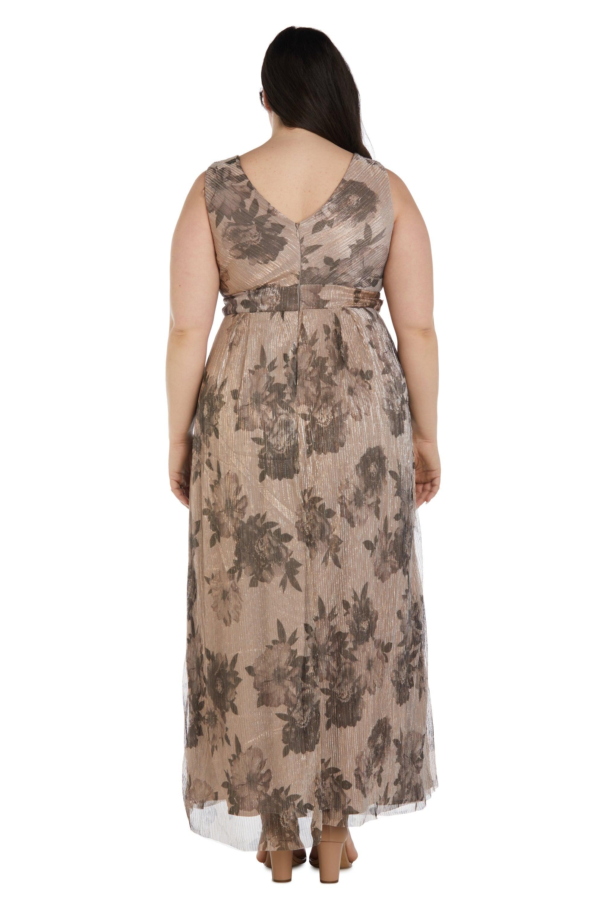 R&M Richards Long Sleeveless Plus Size Dress 7938W - The Dress Outlet