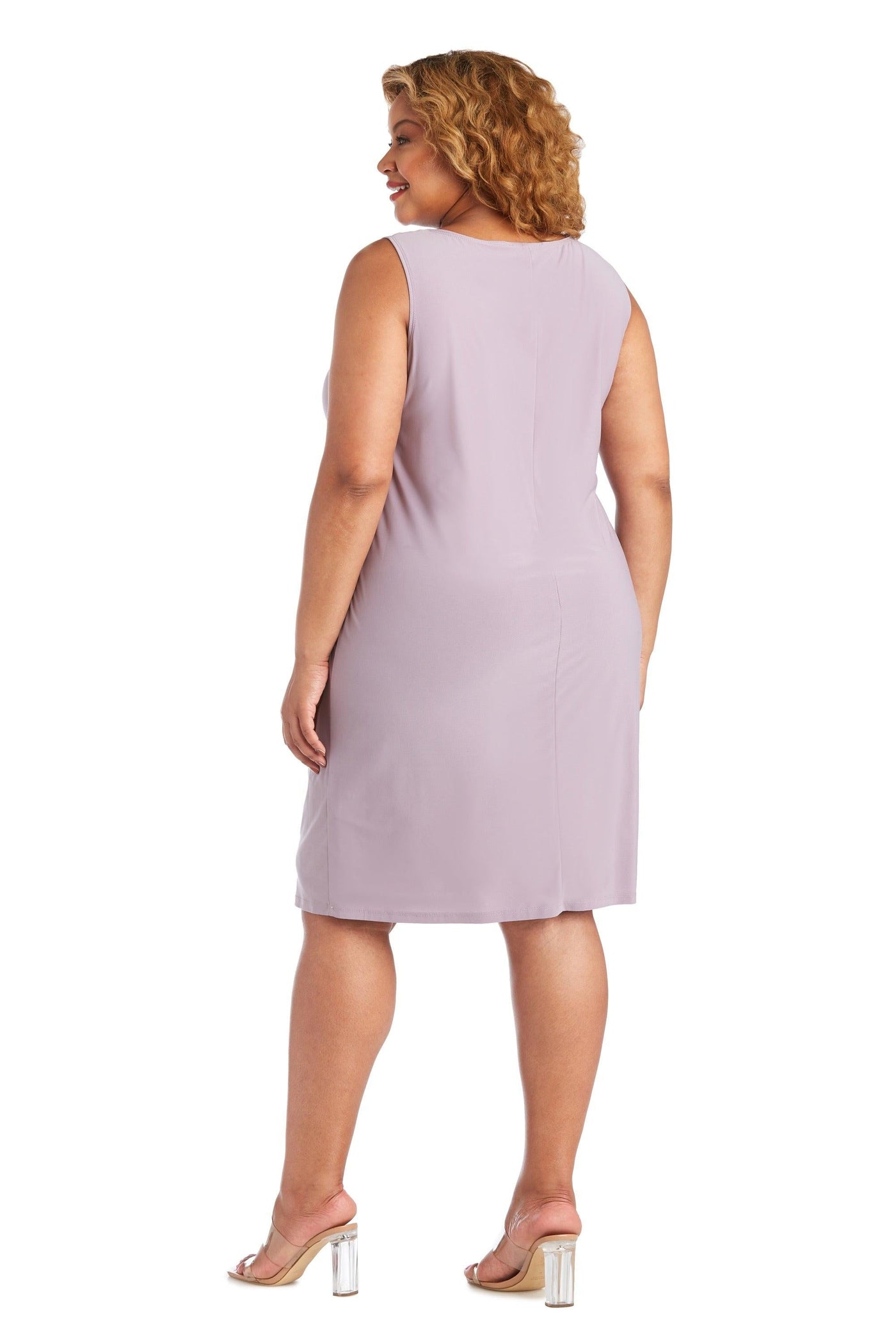 R&M Richards Plus Size Short Jacket Dress Orchid