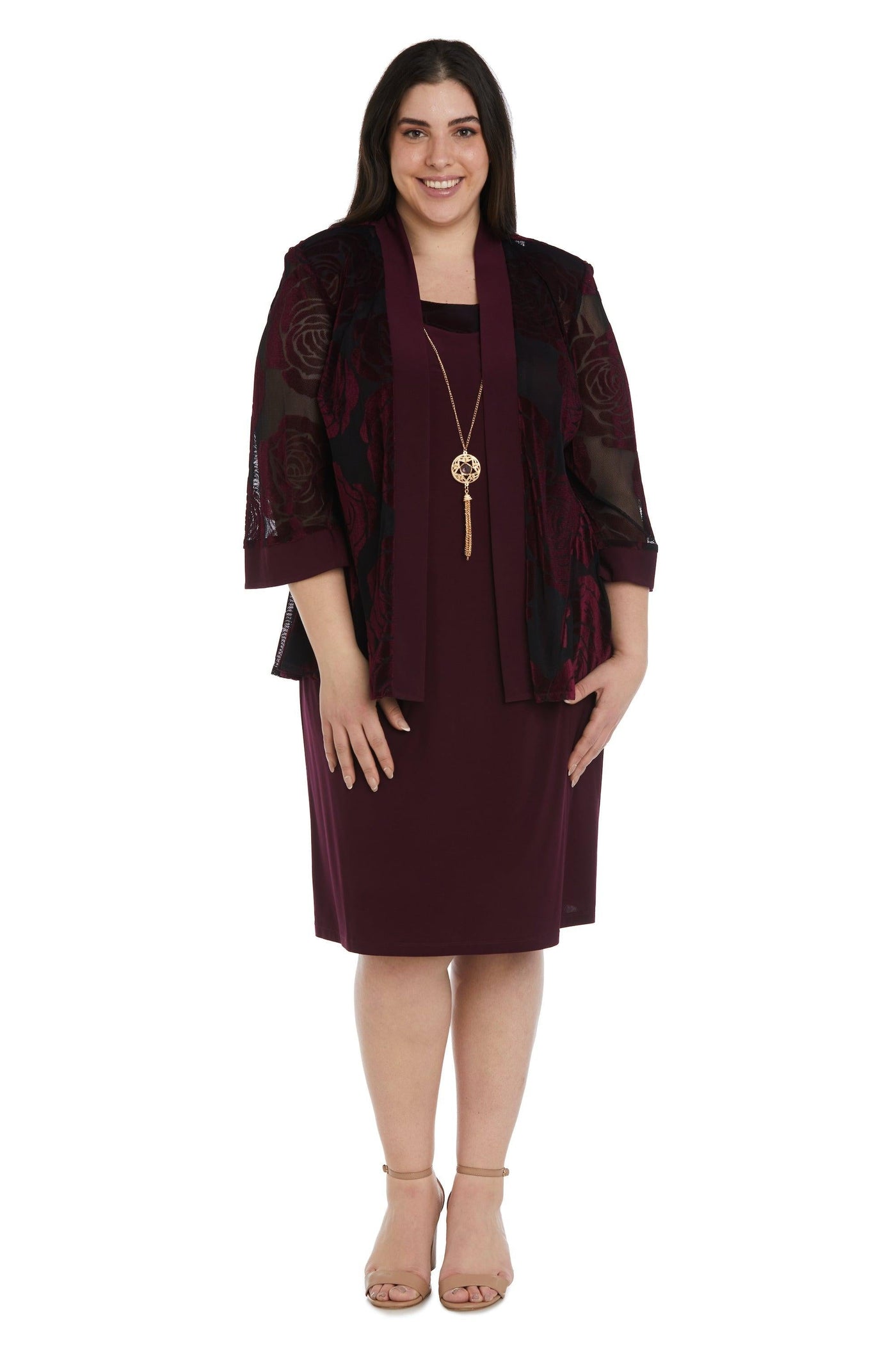 R&M Richards Plus Size Short Jacket Dress 7999W - The Dress Outlet