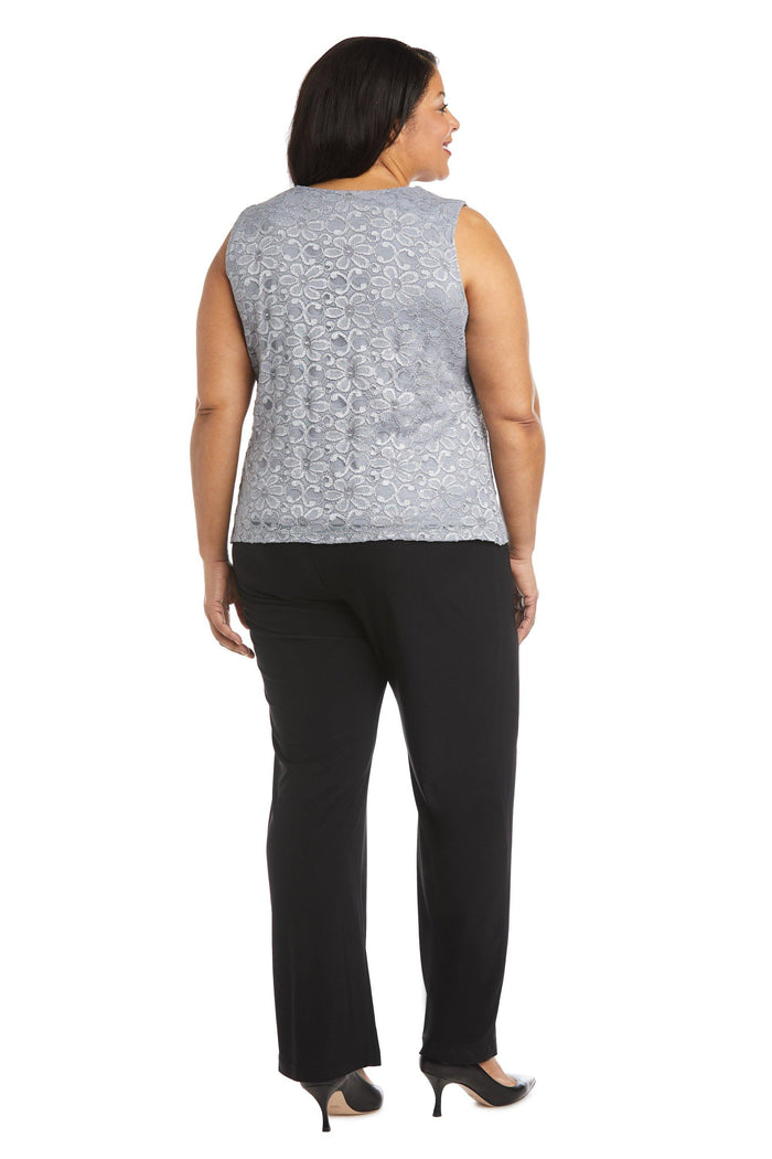 R&M Richards Plus Size Two Piece Beaded Top 5988W - The Dress Outlet