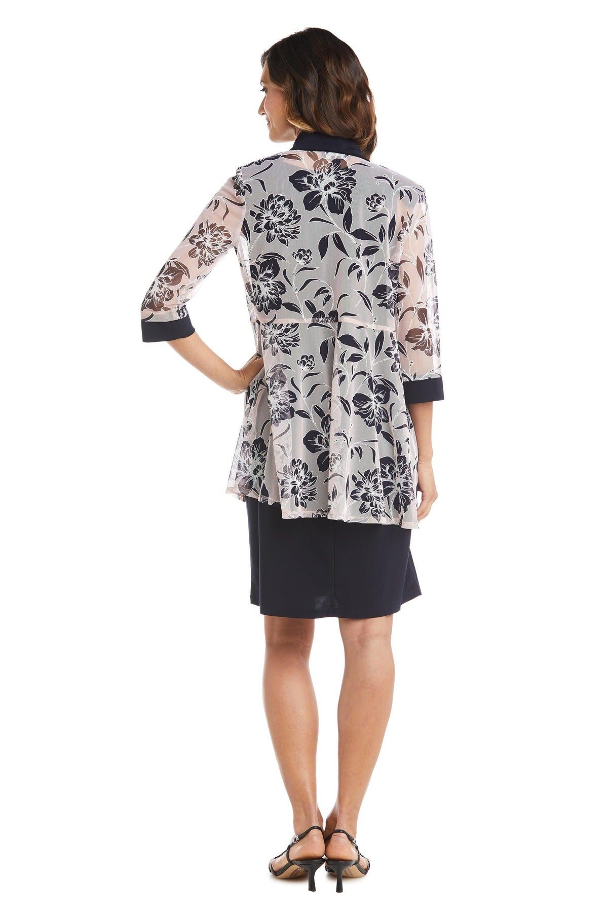 R&M Richards Short 2 Piece Printed Jacket Dress 7843 - The Dress Outlet