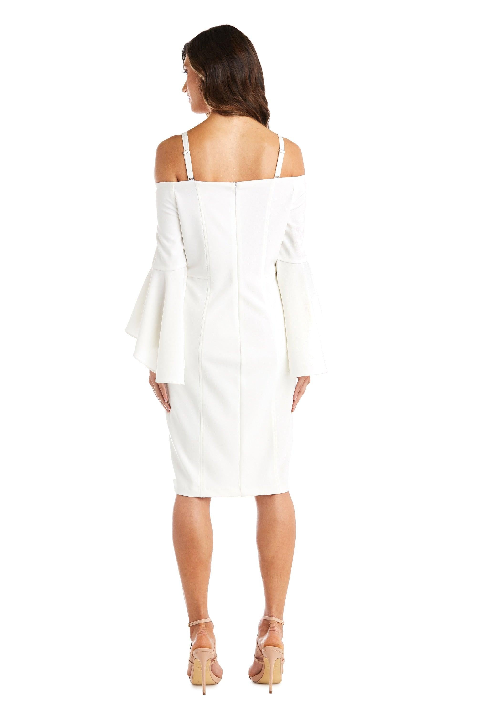 R&M Richards Short Cocktail Off Shoulder Dress Sale - The Dress Outlet