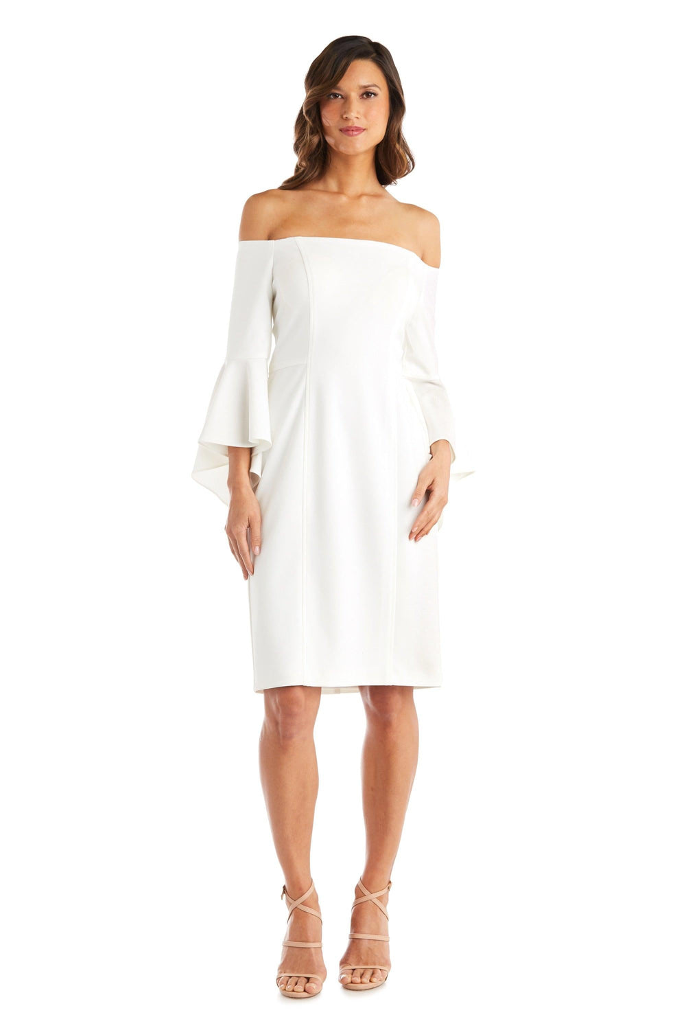 R&M Richards Short Cocktail Off Shoulder Dress Sale - The Dress Outlet