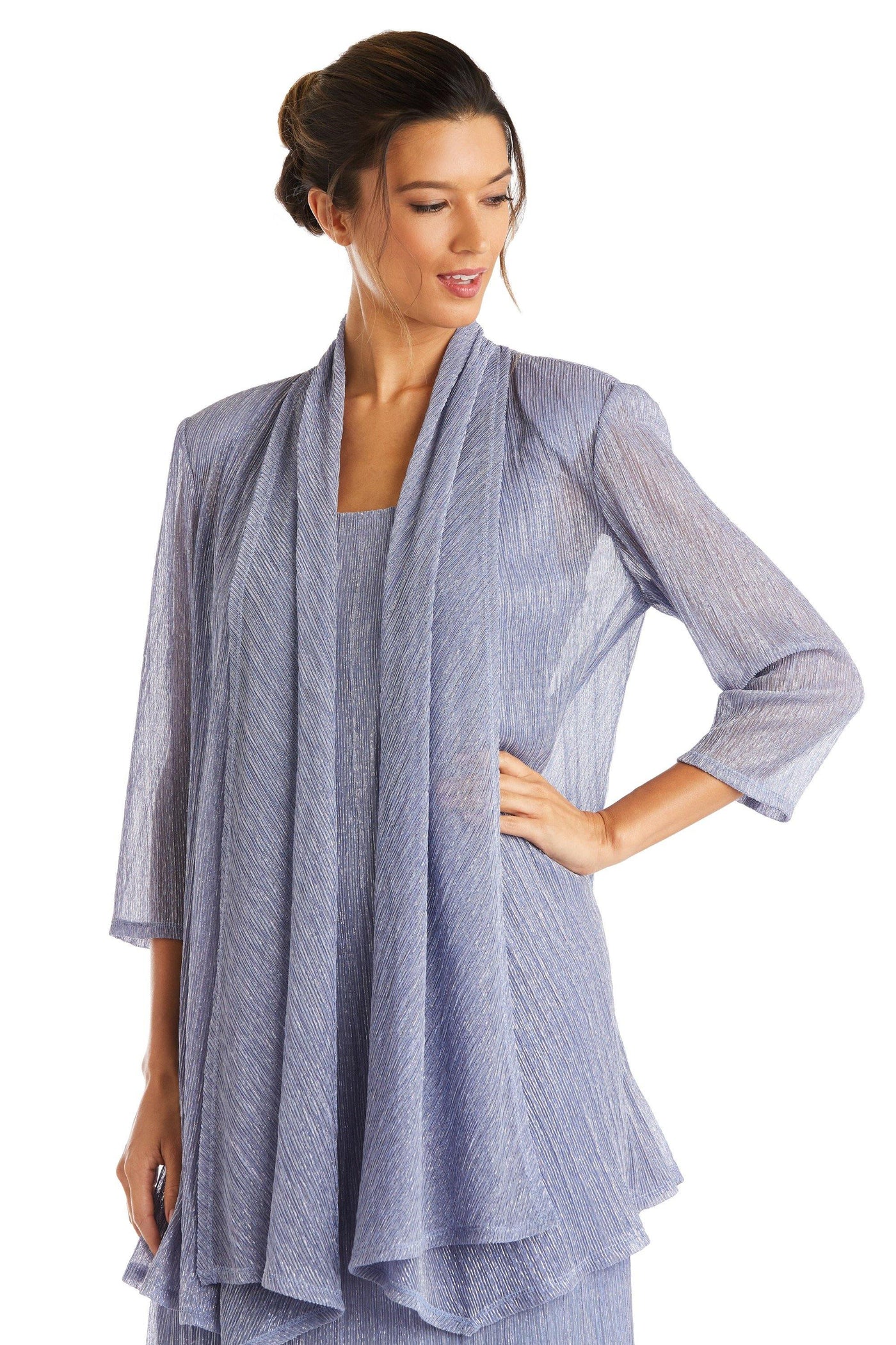 R&M Richards Short Metallic Petite Dress 5191P - The Dress Outlet