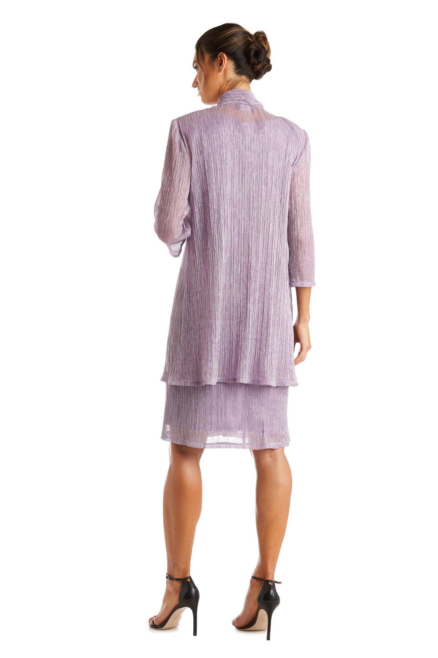 R&M Richards Short Metallic Petite Dress 5191P - The Dress Outlet