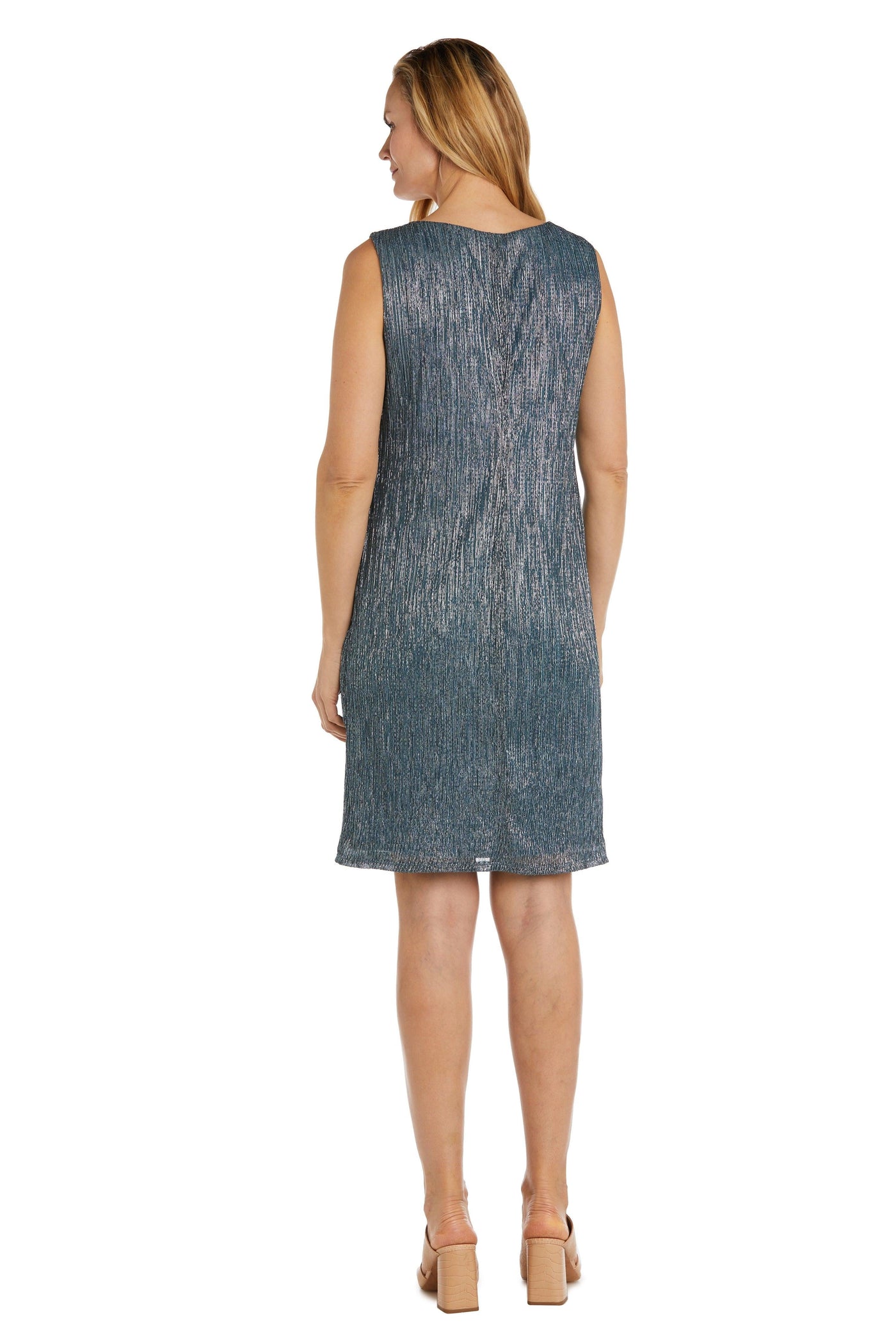 R&M Richards Short Metallic Petite Dress 5191P - The Dress Outlet