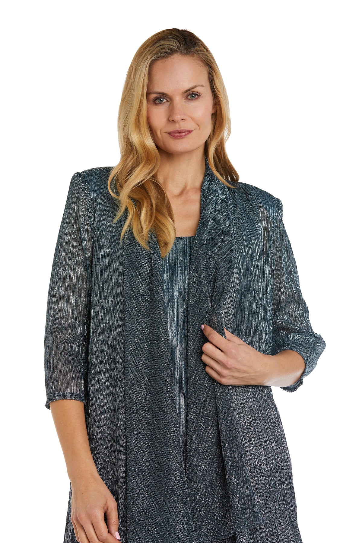 R&M Richards Short Metallic Petite Dress 5191P - The Dress Outlet