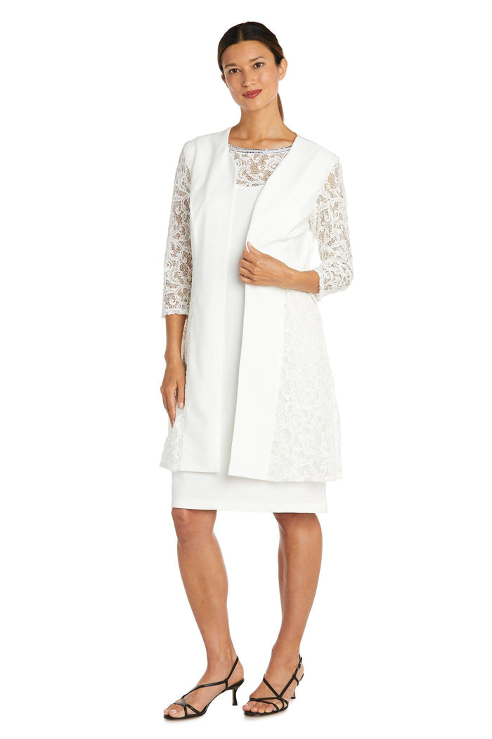 R&M Richards Short Mother of the Bride Dress Ivory