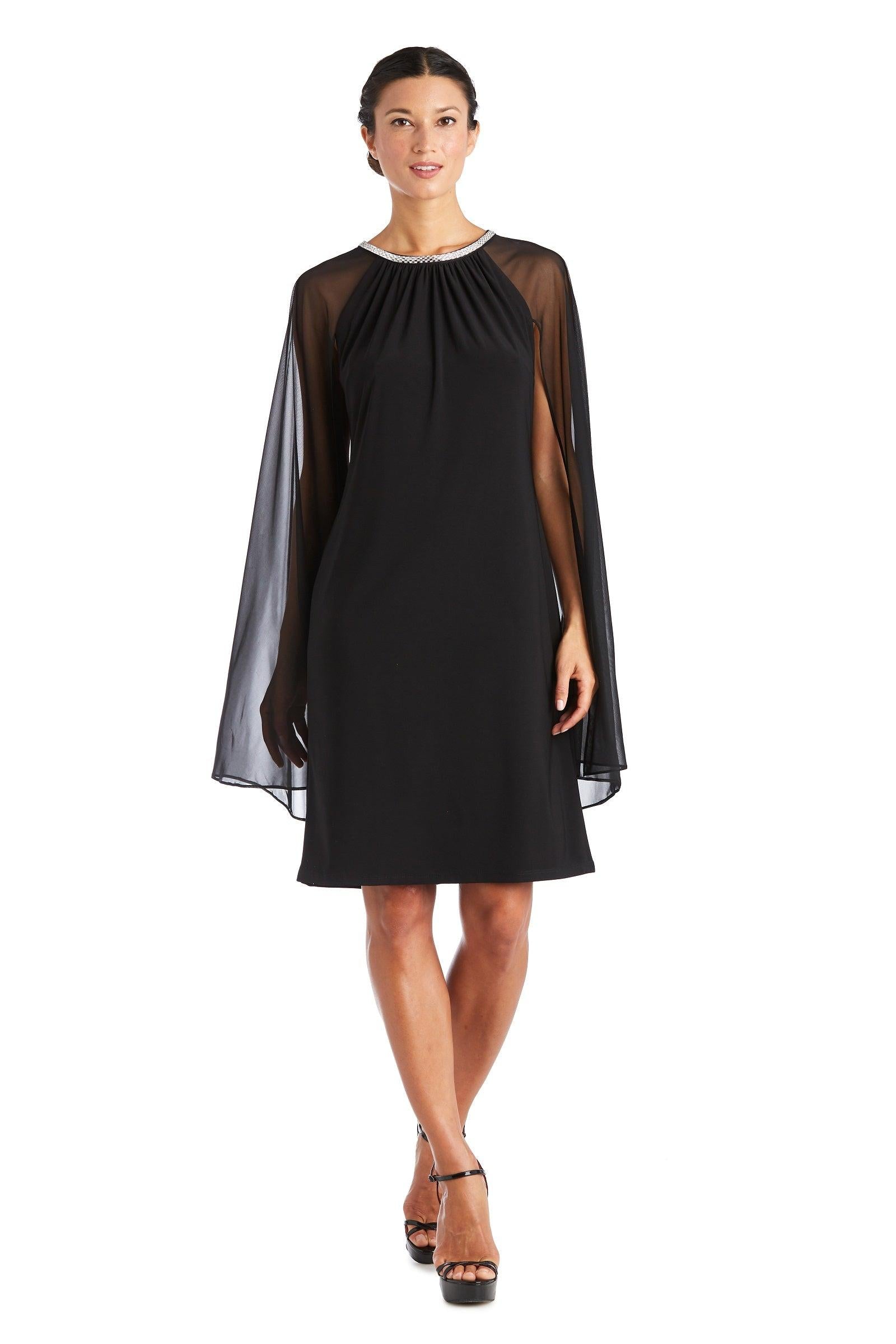 R&M Richards Short Petite Chiffon Dress 2496P - The Dress Outlet